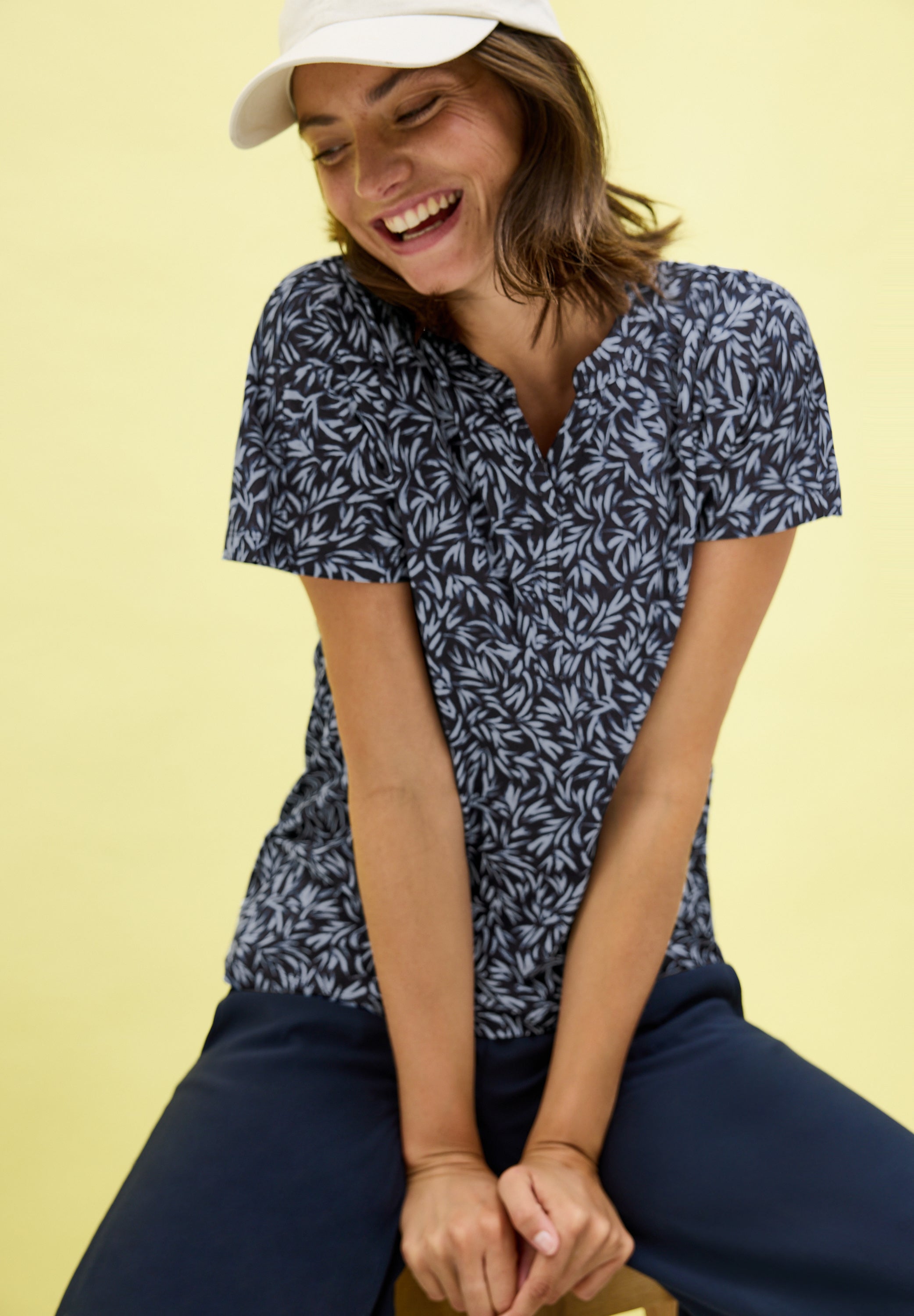 CECIL Tunika Damen Weiches Baumwoll-Modal Shirt