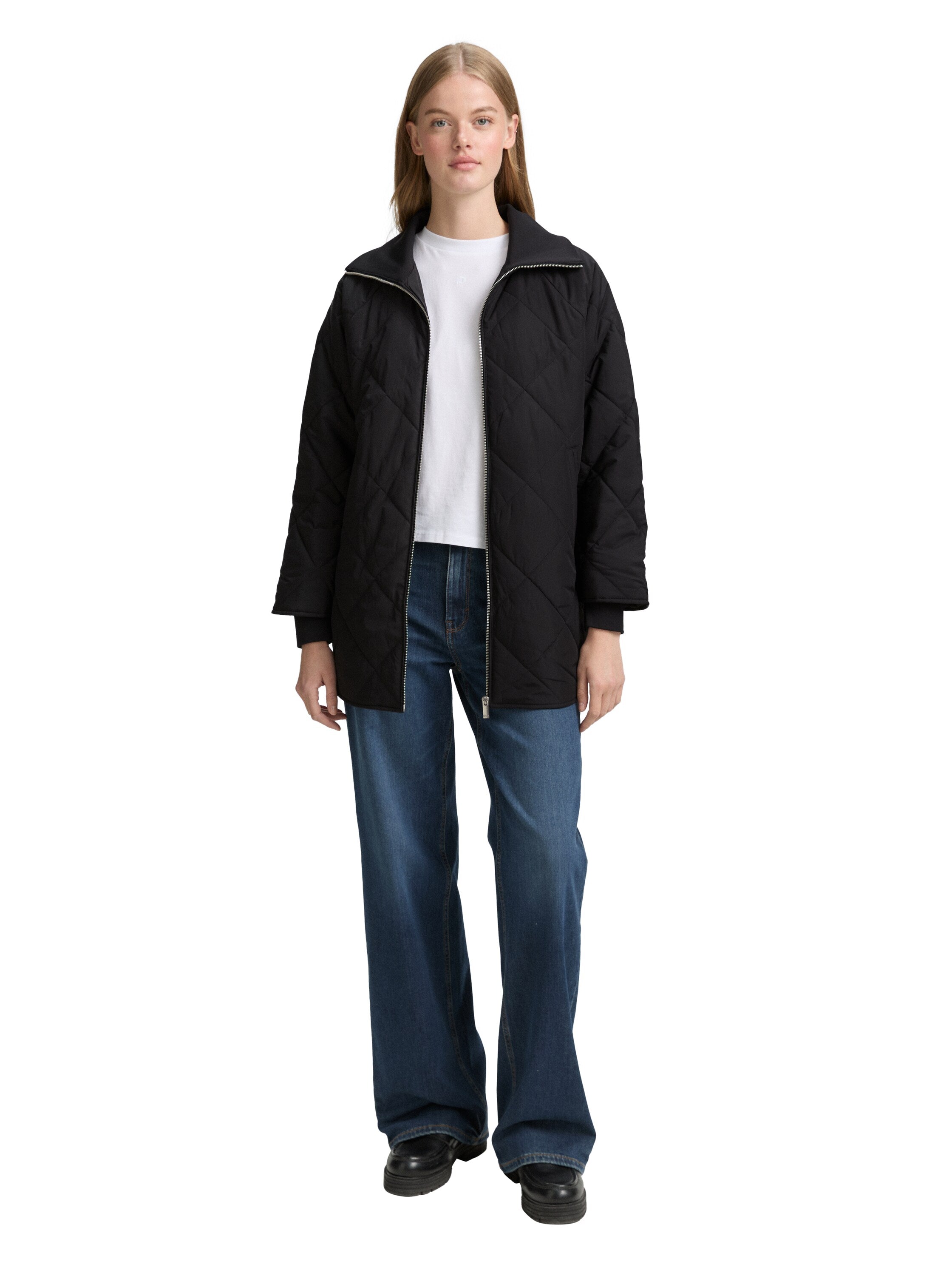 Tom Tailor Denim Loose Fit Steppmantel Damen deep black