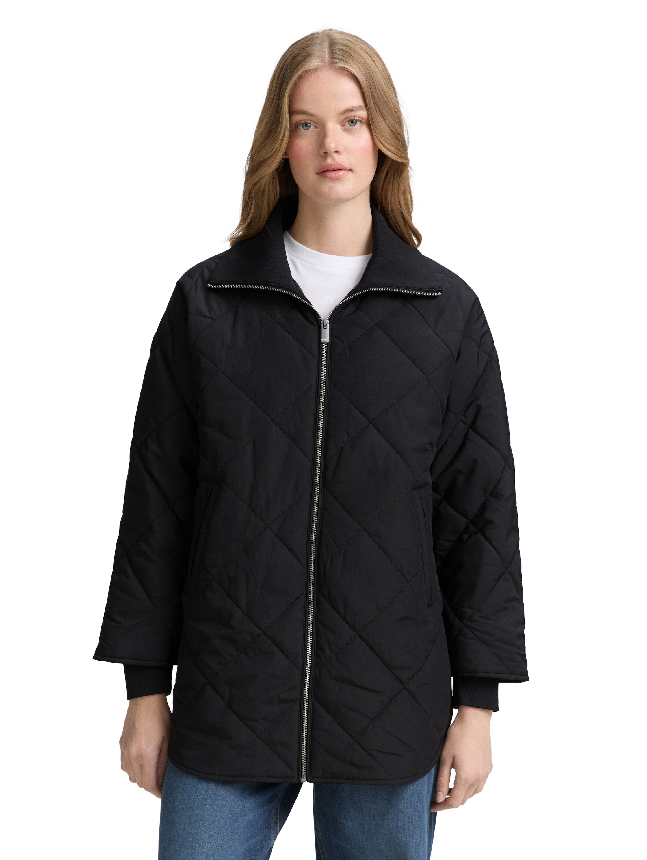 Tom Tailor Denim Loose Fit Steppmantel Damen deep black
