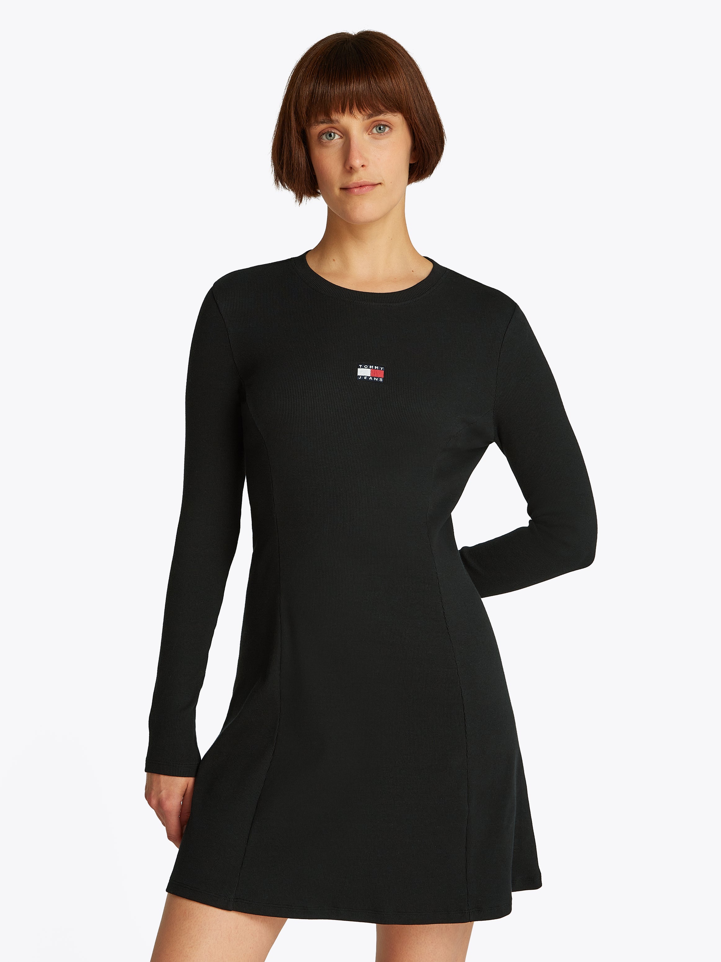 TJW FIT & FLARE BADGE DRESS Damen Schwarz