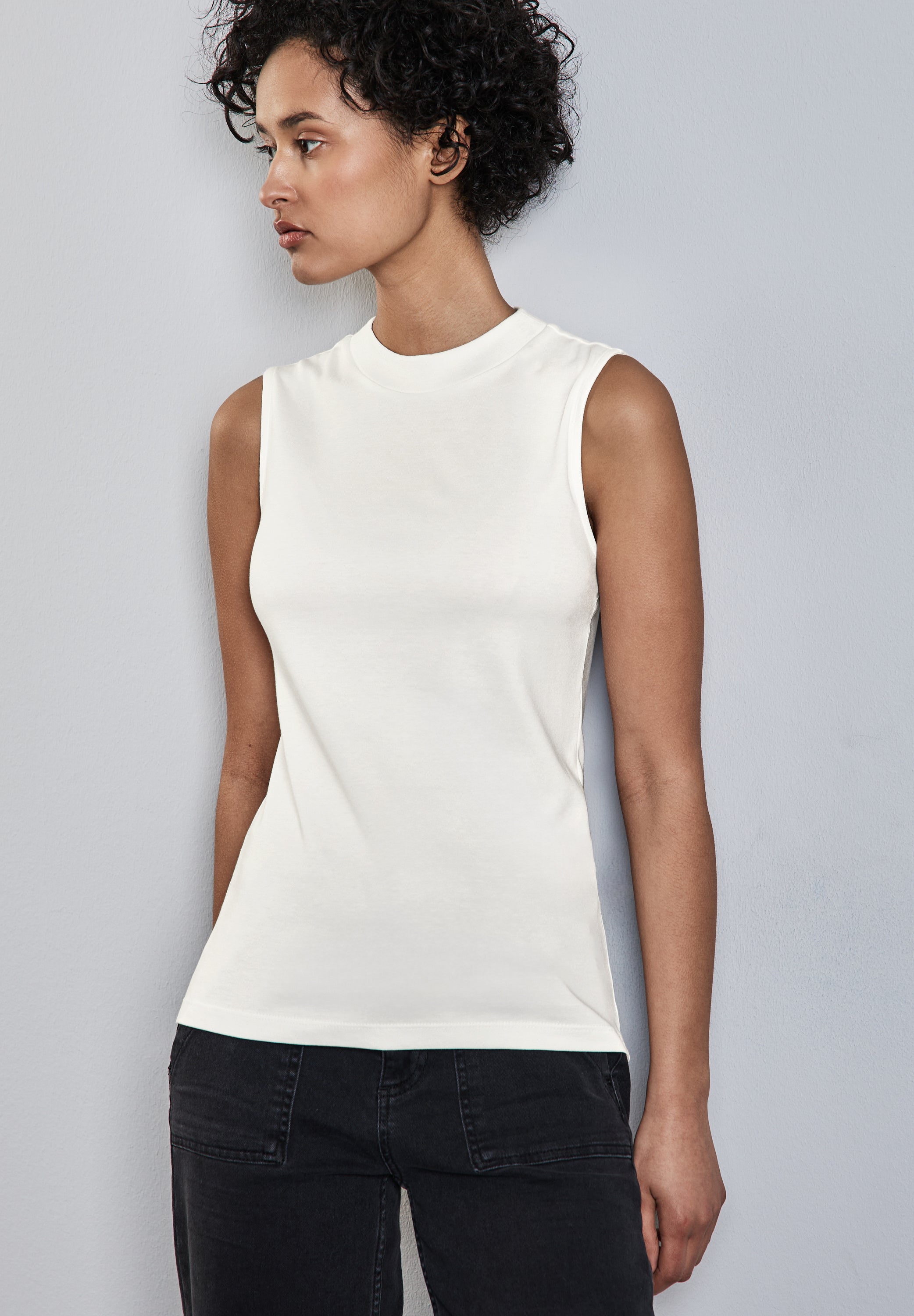 Street One Damen ärmelloses Turtleneck Top Must-Have Basic