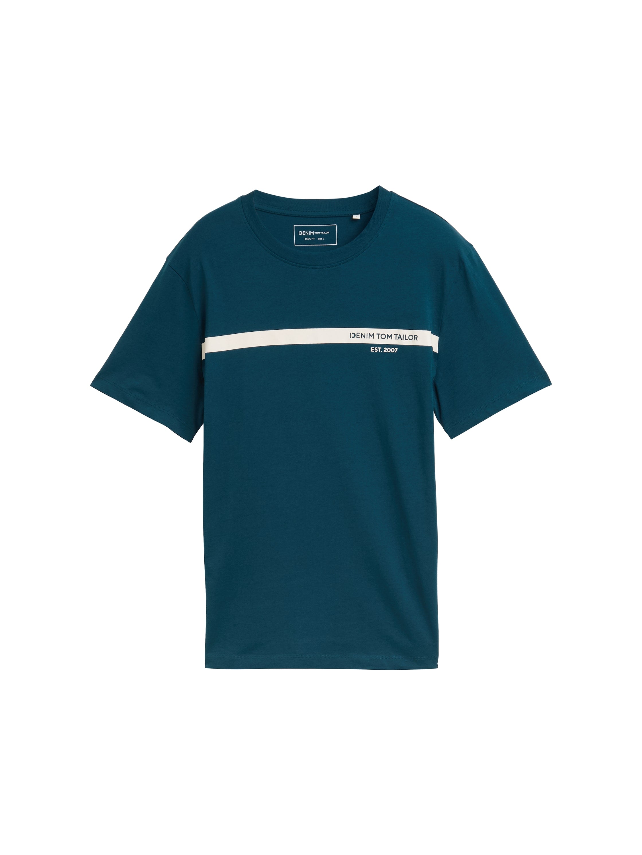 Tom Tailor Denim Basic T-Shirt für Männer mit Logo-Print