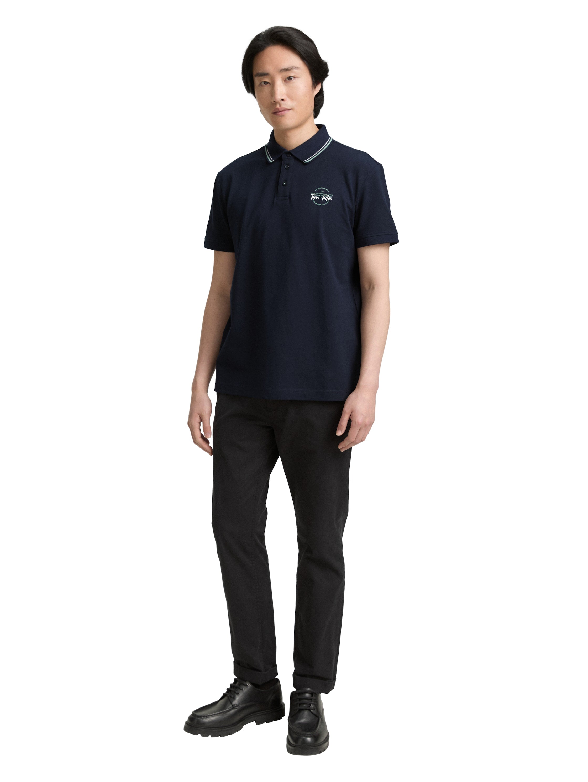 Tom Tailor Denim Piqué Poloshirt Herren Logo-Print