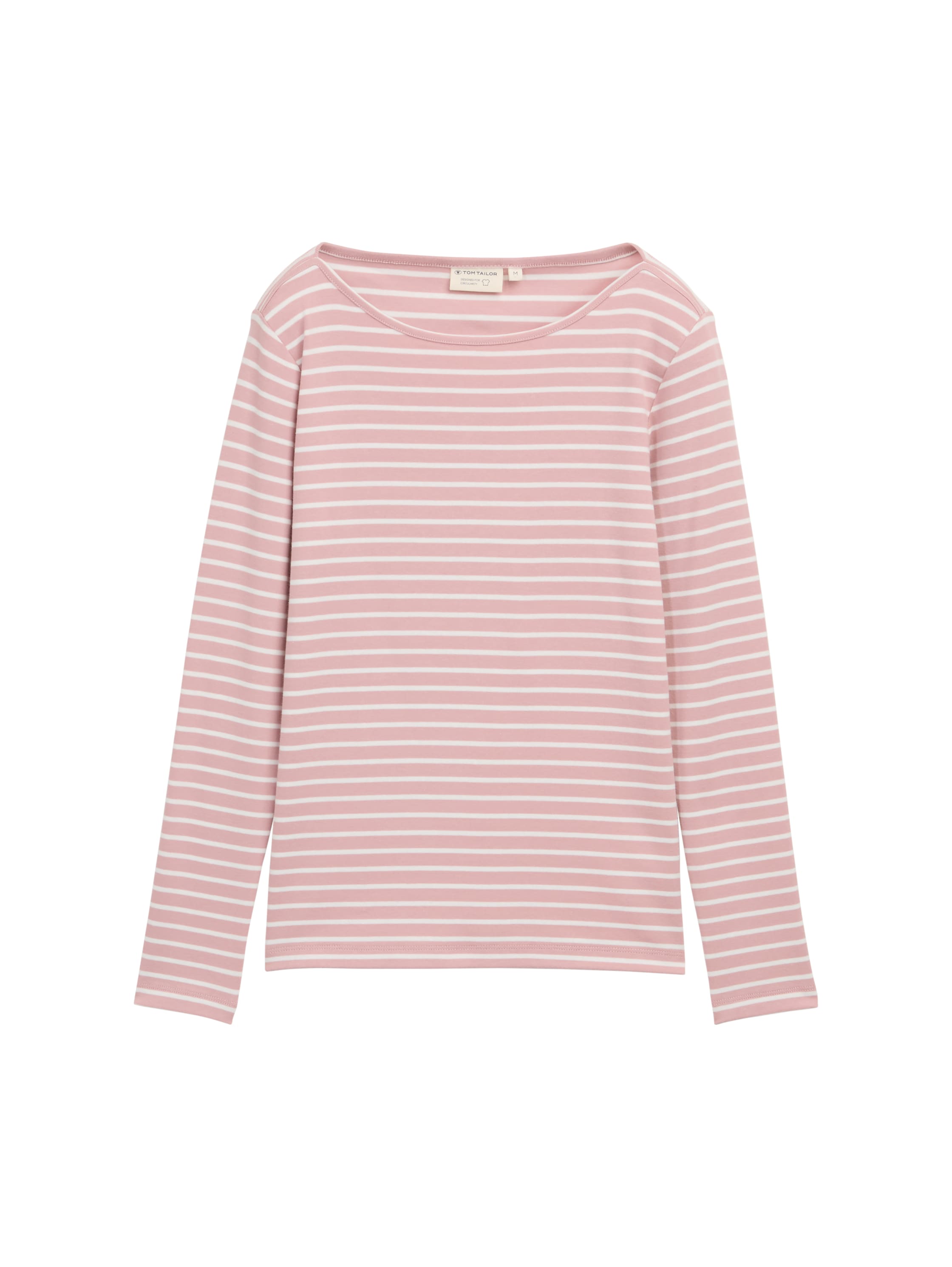 Tom Tailor Damen Langarmshirt U-Boot-Ausschnitt Baumwolle Elasthan