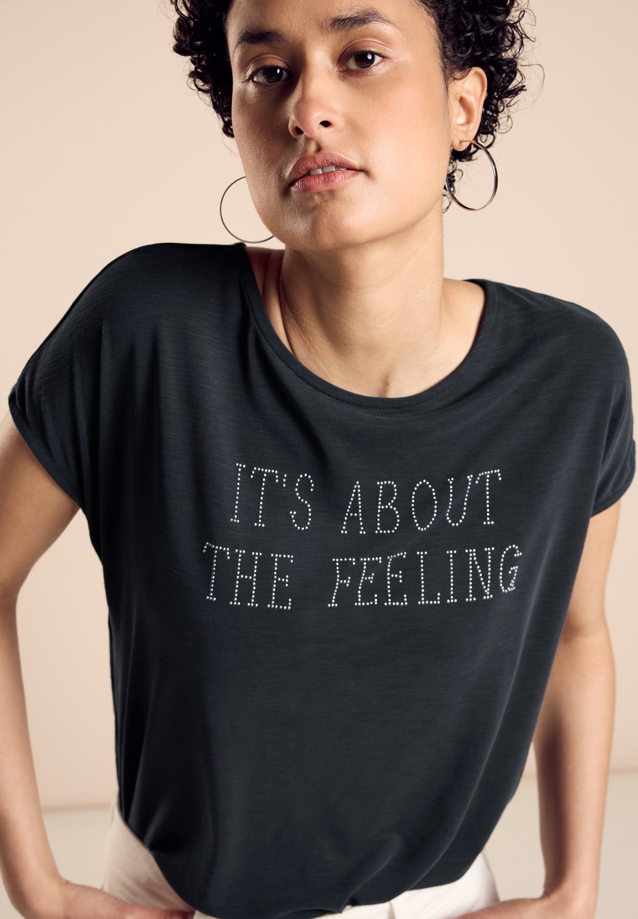 Street One T-Shirt mit Schriftzug Damen Sommer Must-Have