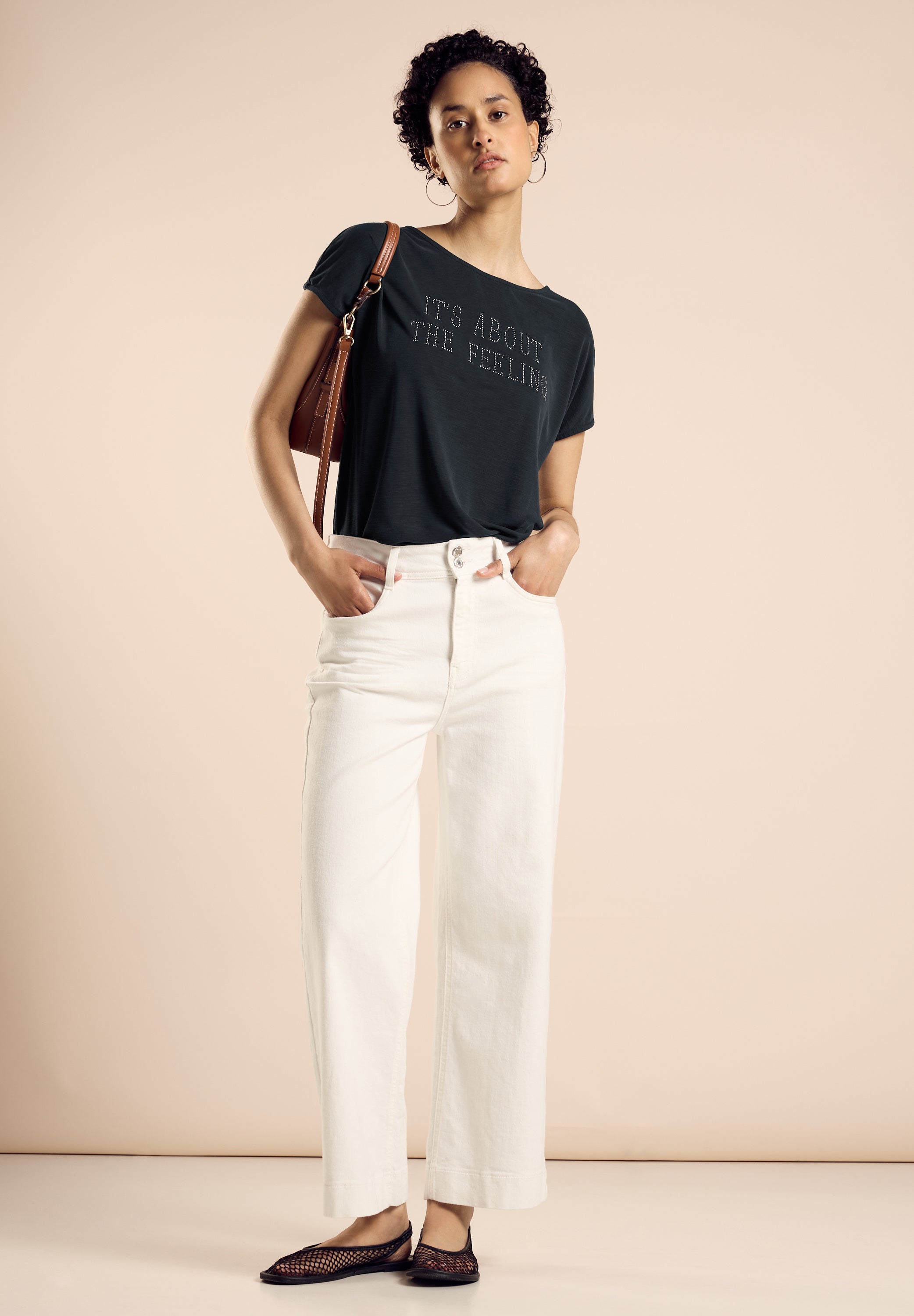 Street One T-Shirt mit Schriftzug Damen Sommer Must-Have