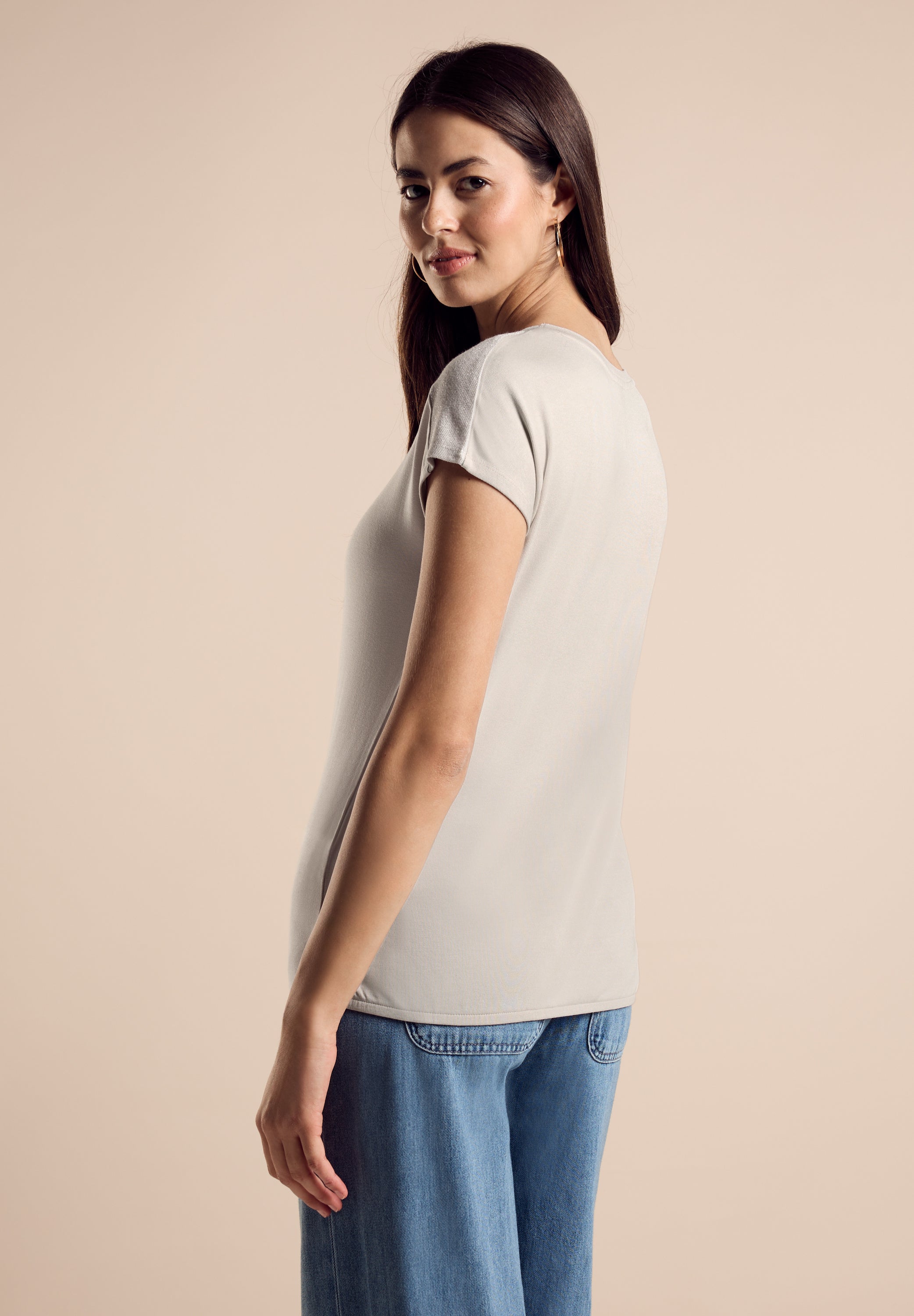 Street One T-Shirt Damen Glanz-Detail Elegant