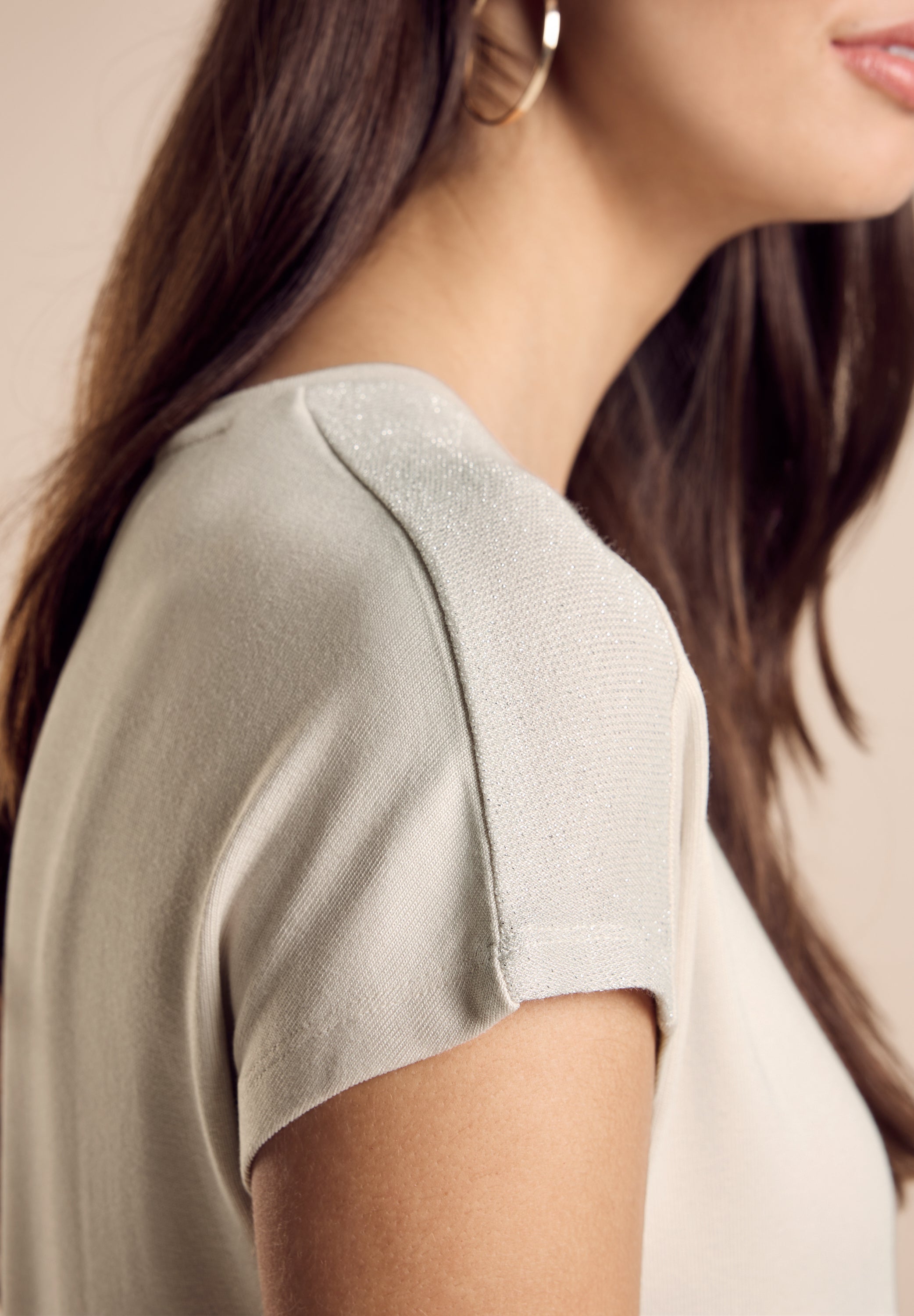 Street One T-Shirt Damen Glanz-Detail Elegant