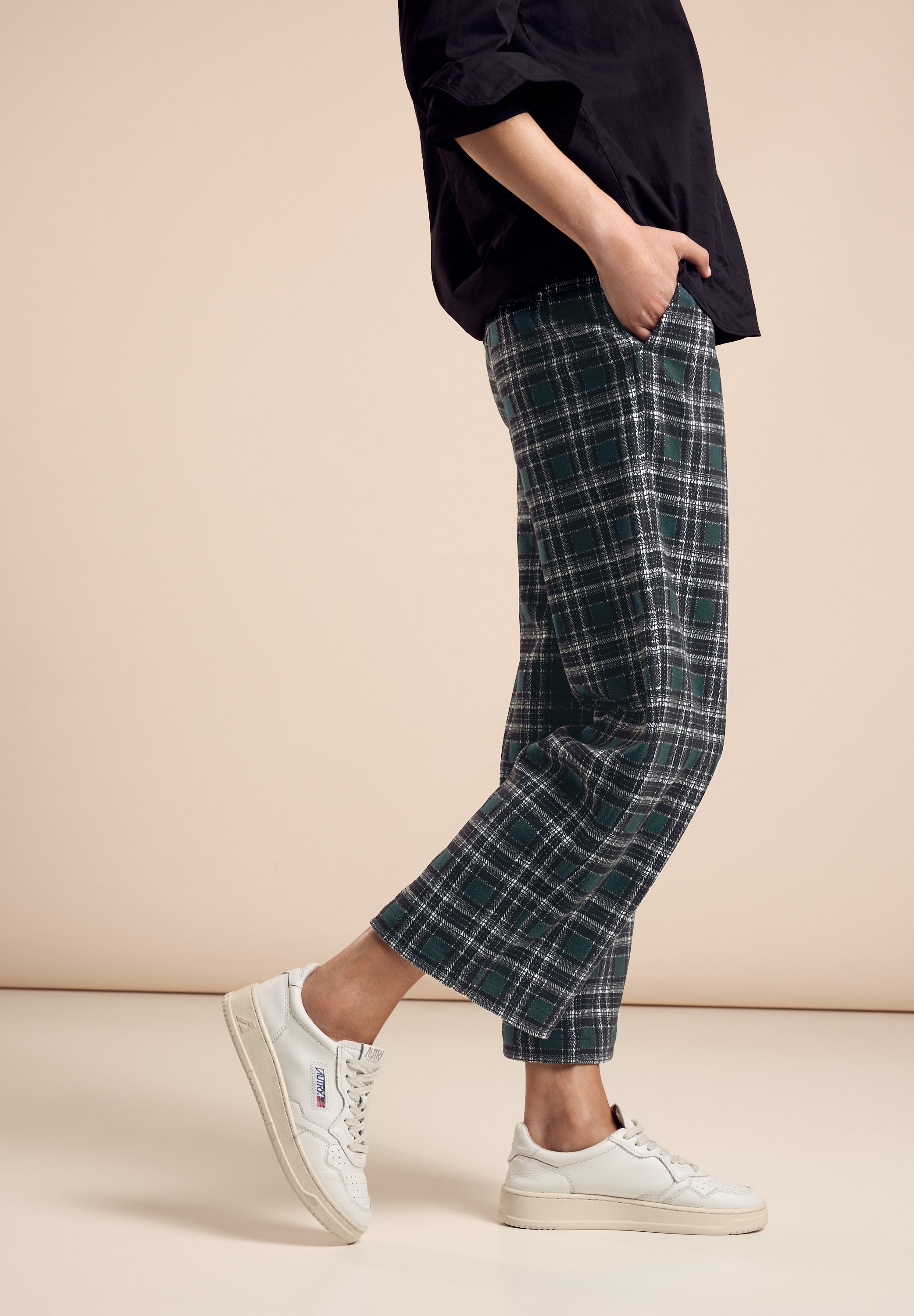 Street One Hose Casual Fit Damen High Waist Straight Legs