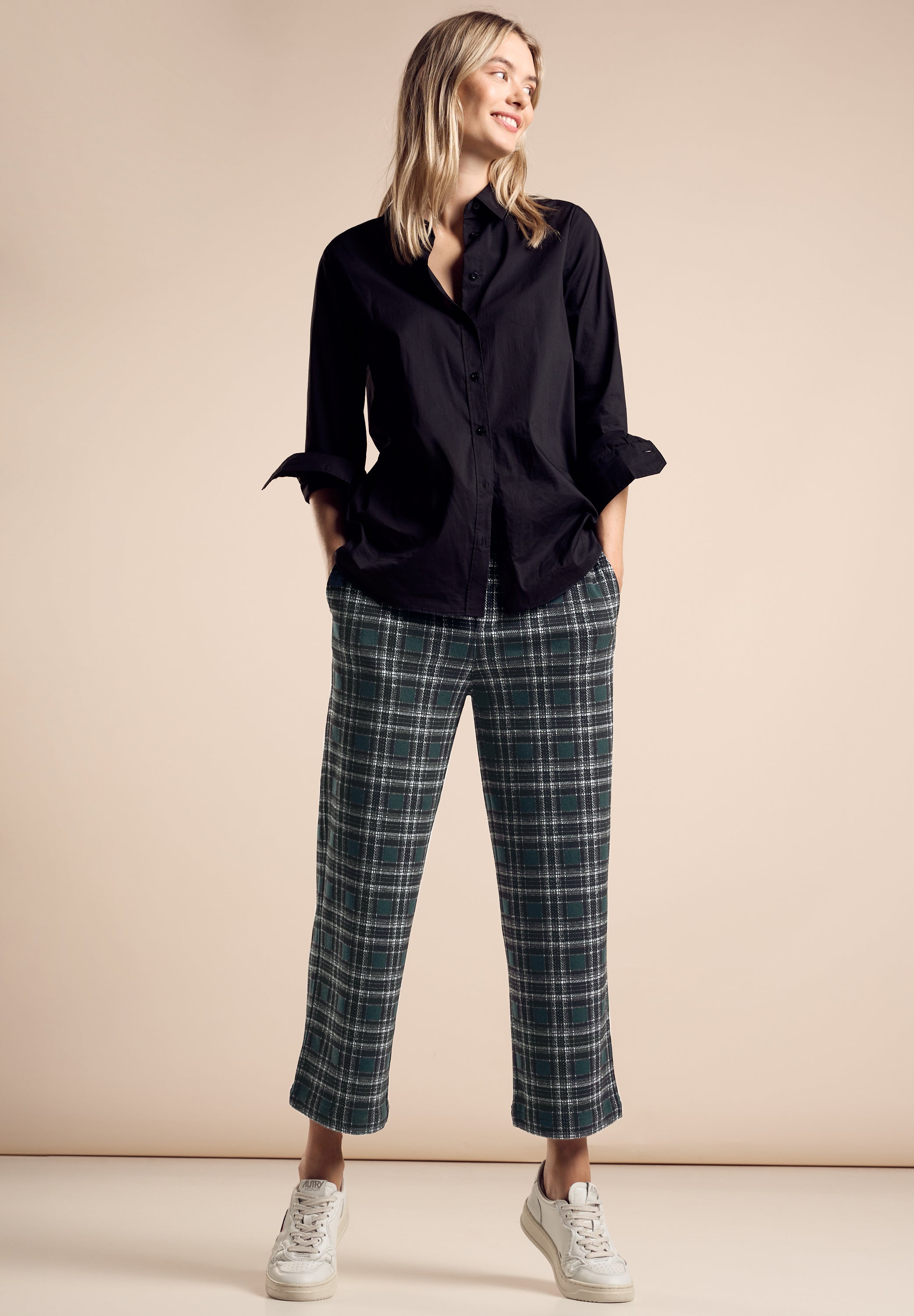 Street One Hose Casual Fit Damen High Waist Straight Legs