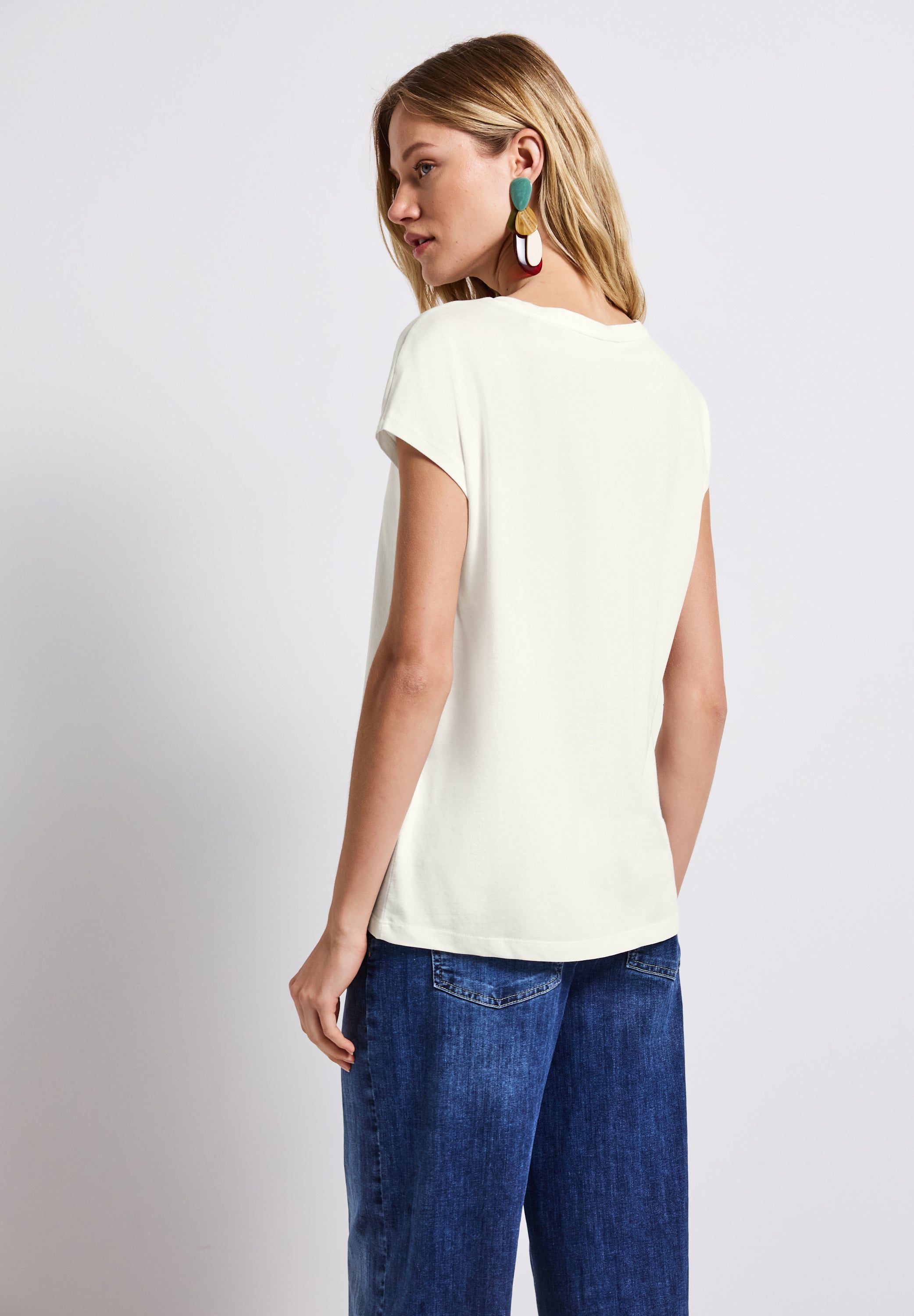 Street One Basic Shirt Damen mit coolem Wording Print