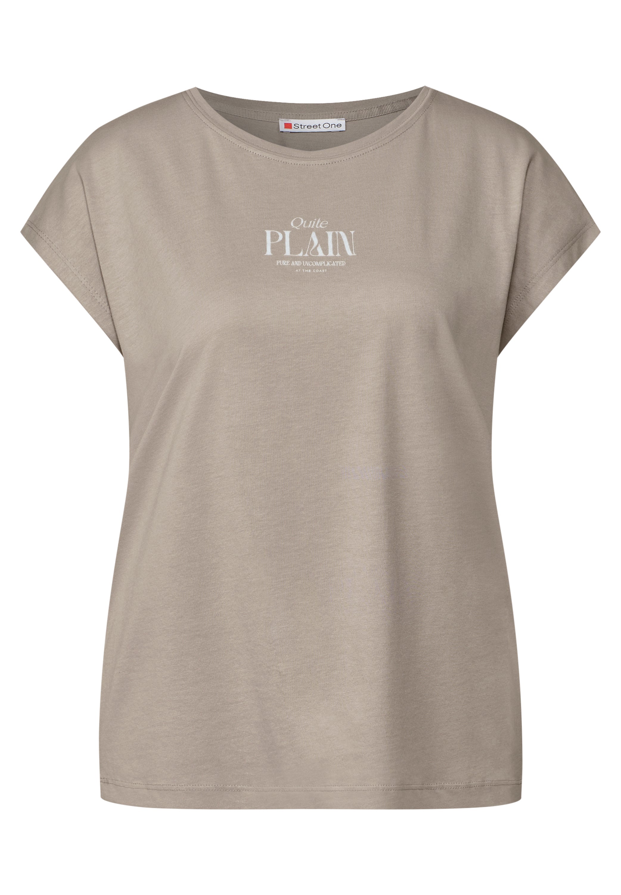Street One Basic Shirt Damen mit coolem Wording Print