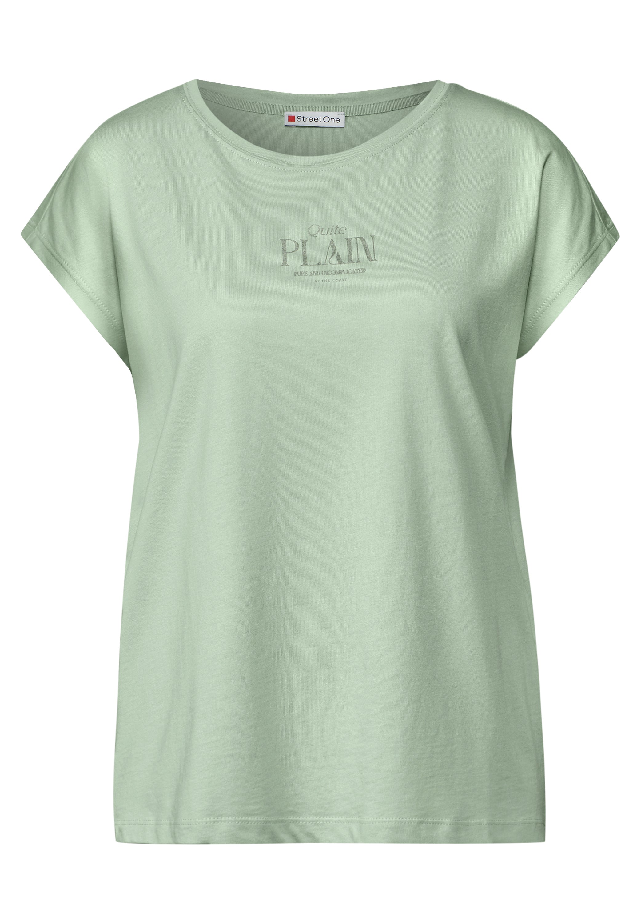 Street One Basic Shirt Damen mit coolem Wording Print