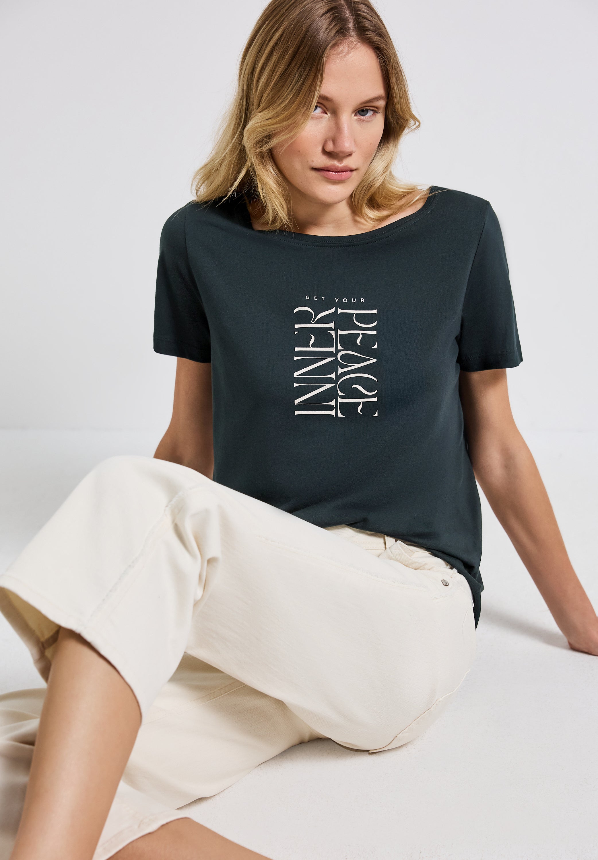 Street One T-Shirt Damen Modernes Wording Print Komfortabel