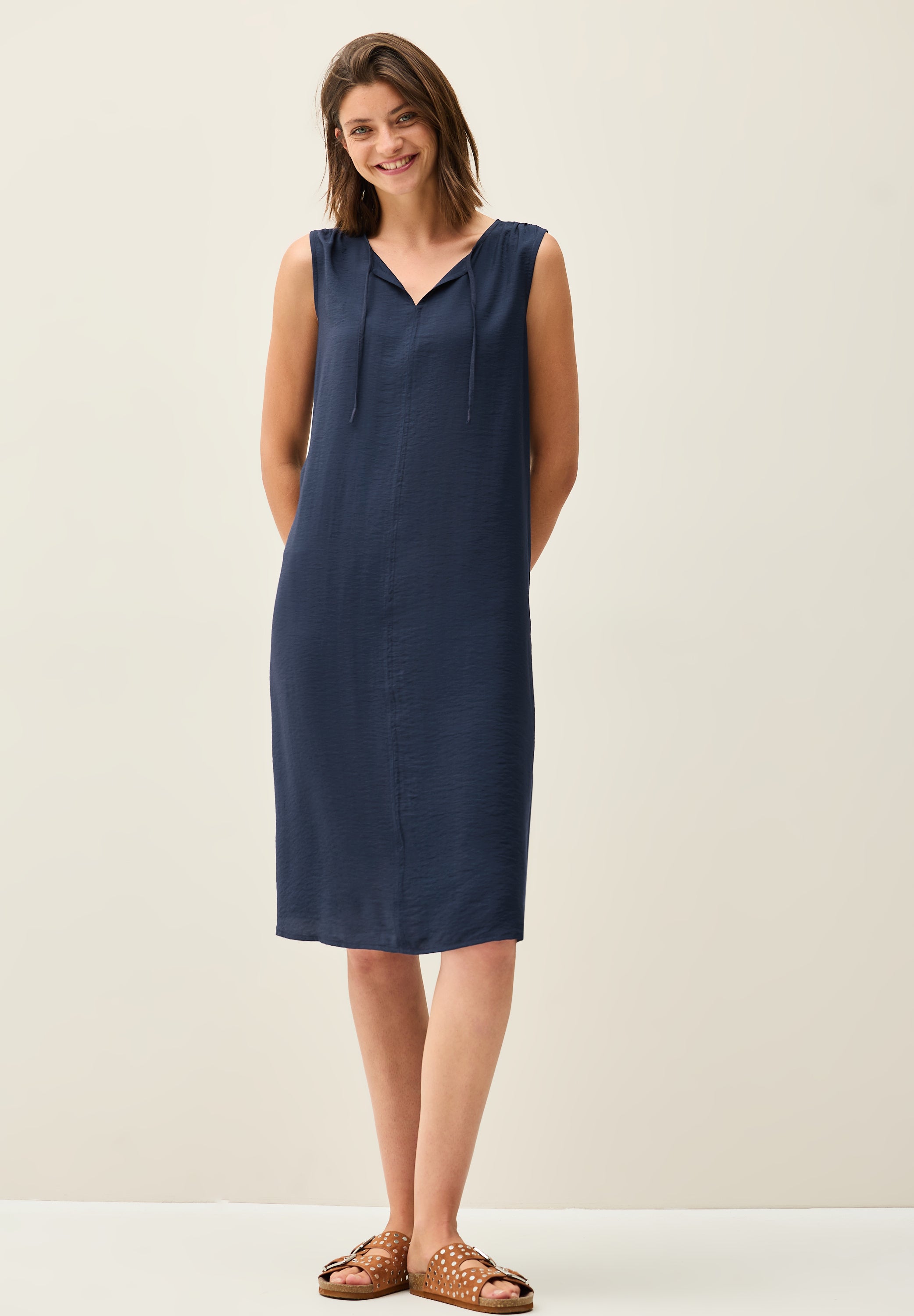 CECIL Midi-Kleid Damen Schlitz Ausschnitt Luftig