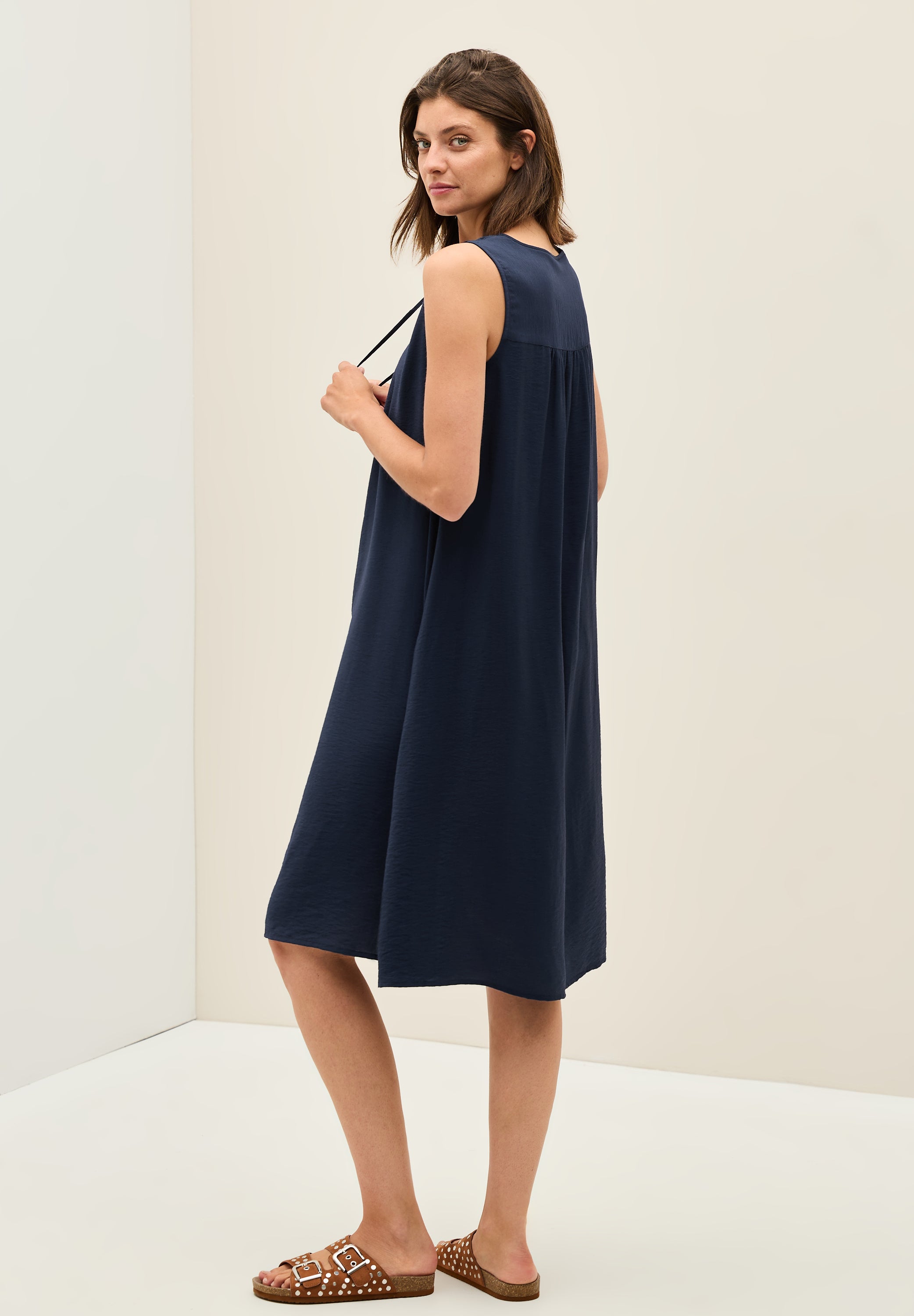 CECIL Midi-Kleid Damen Schlitz Ausschnitt Luftig