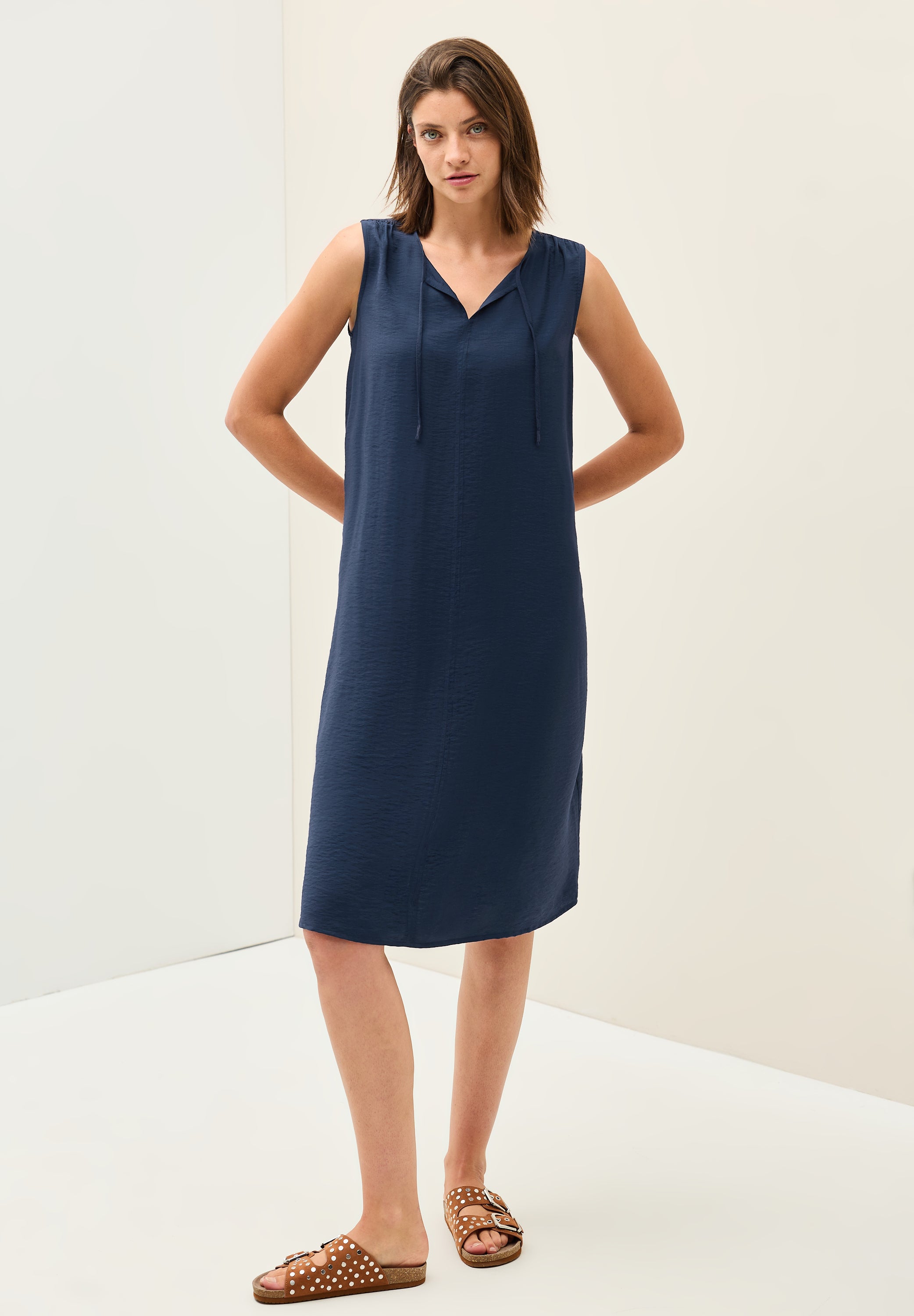 CECIL Midi-Kleid Damen Schlitz Ausschnitt Luftig