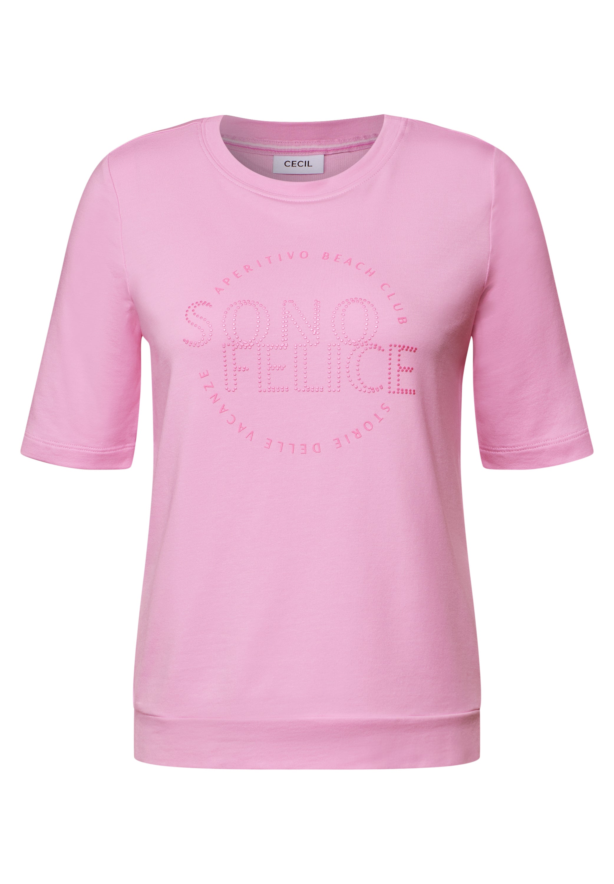 CECIL Shirt Damen Wording Artwork Sommerlicher Look