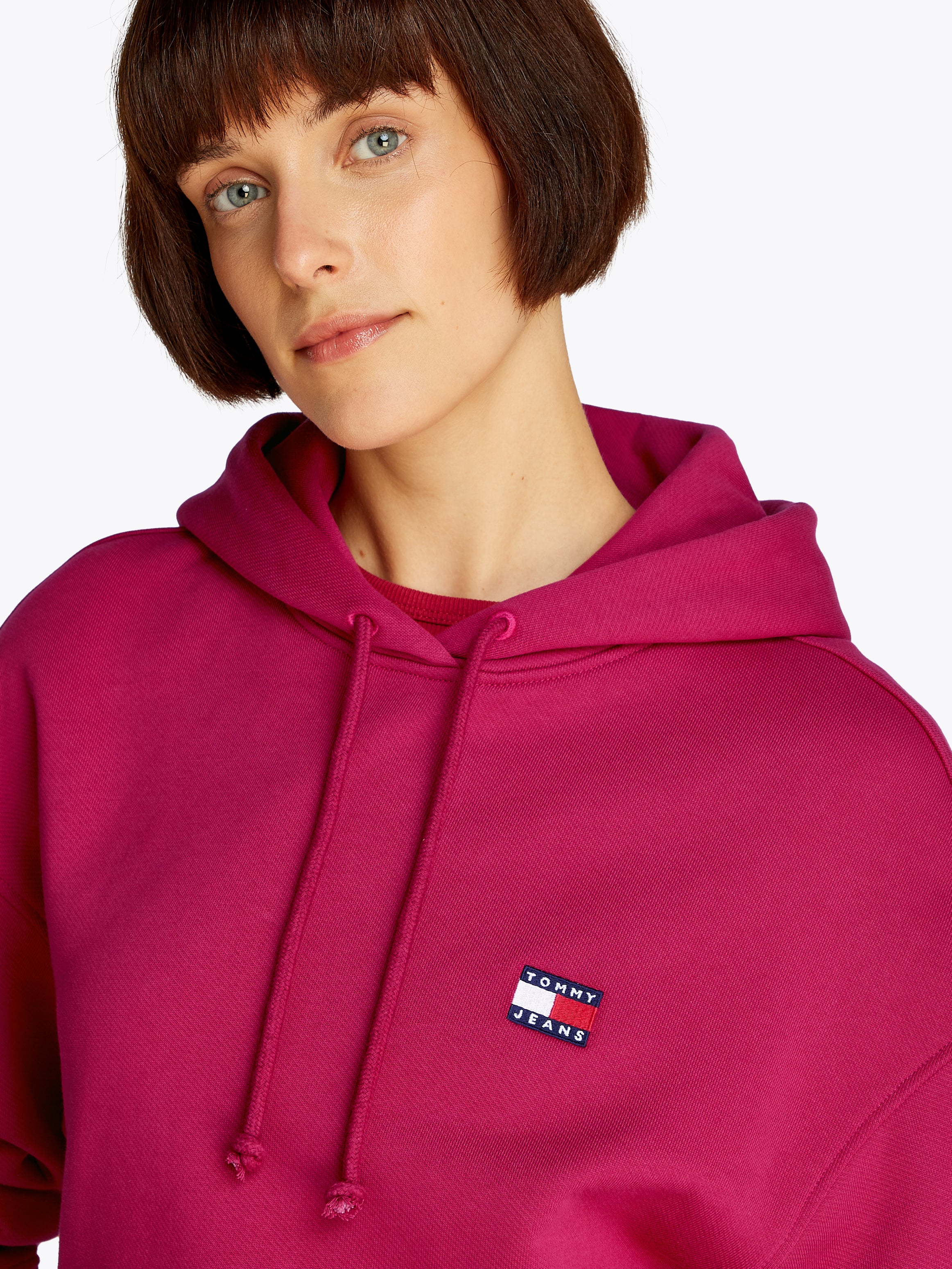 TJW BXY BADGE HOODIE EXT - Damen - Brilliant Berry