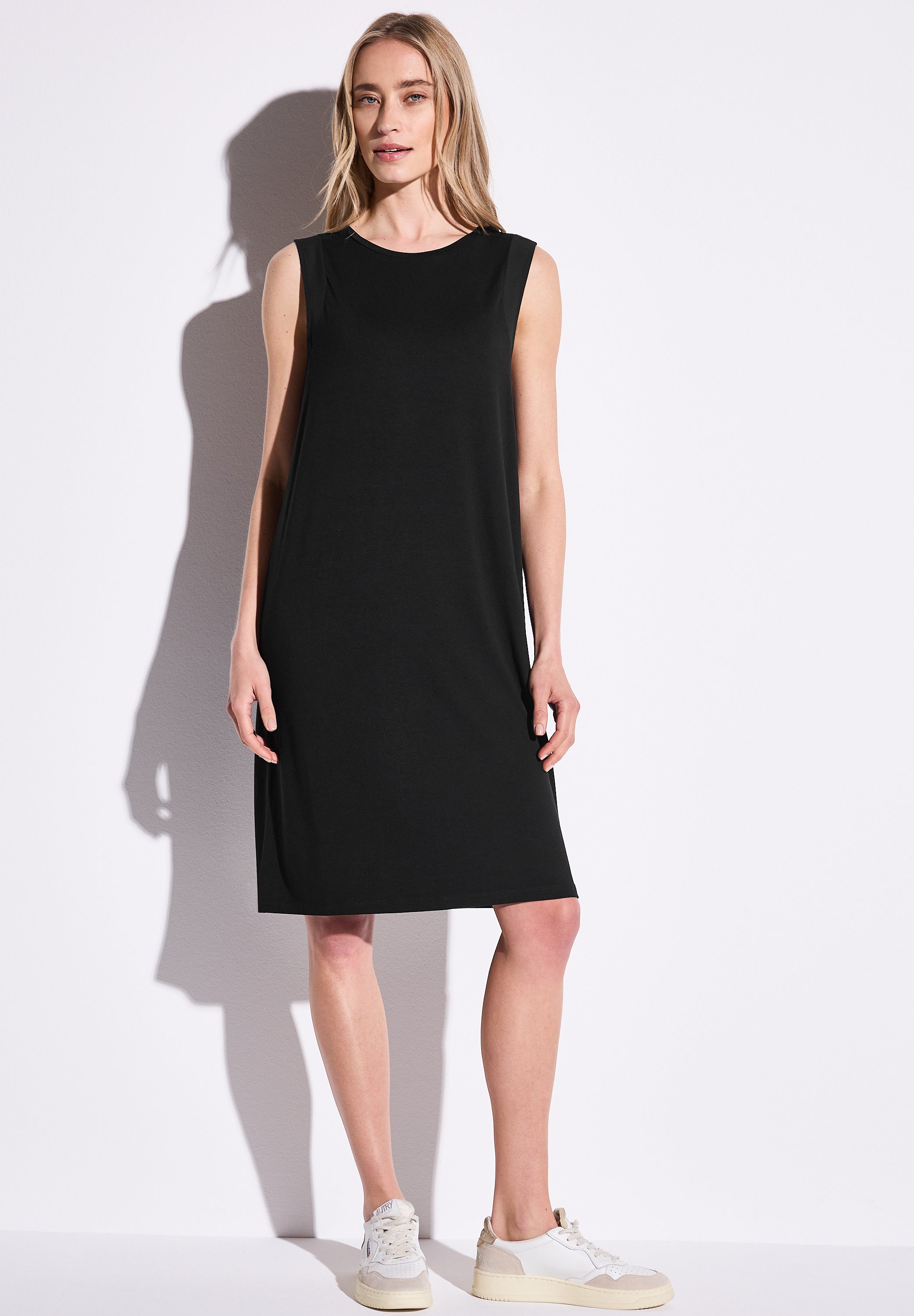 Street One Knielanges Damenkleid mit femininen Chiffon-Details