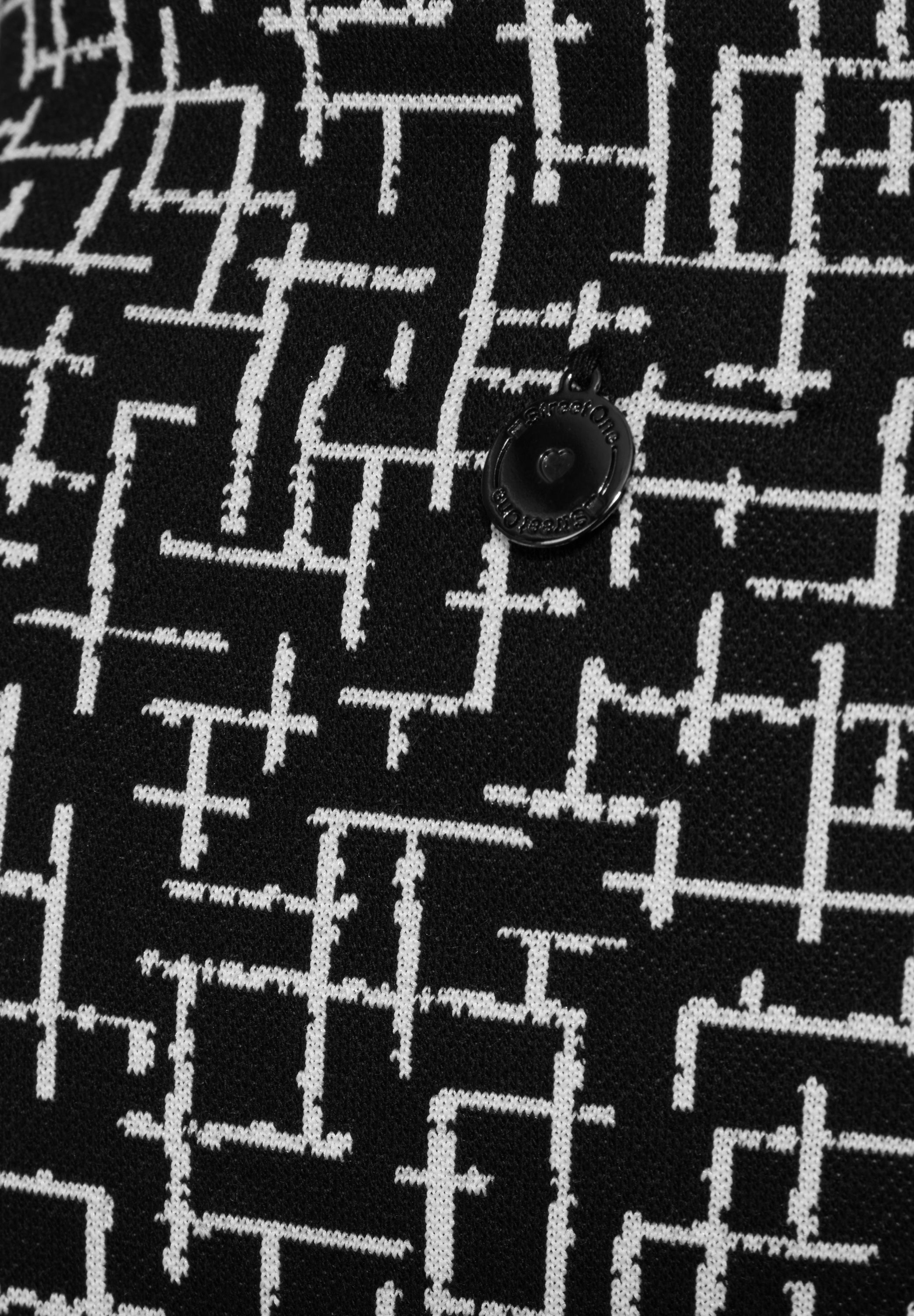 Street One T-Shirt-Kleid Damen Gemustert Langarm Stretch