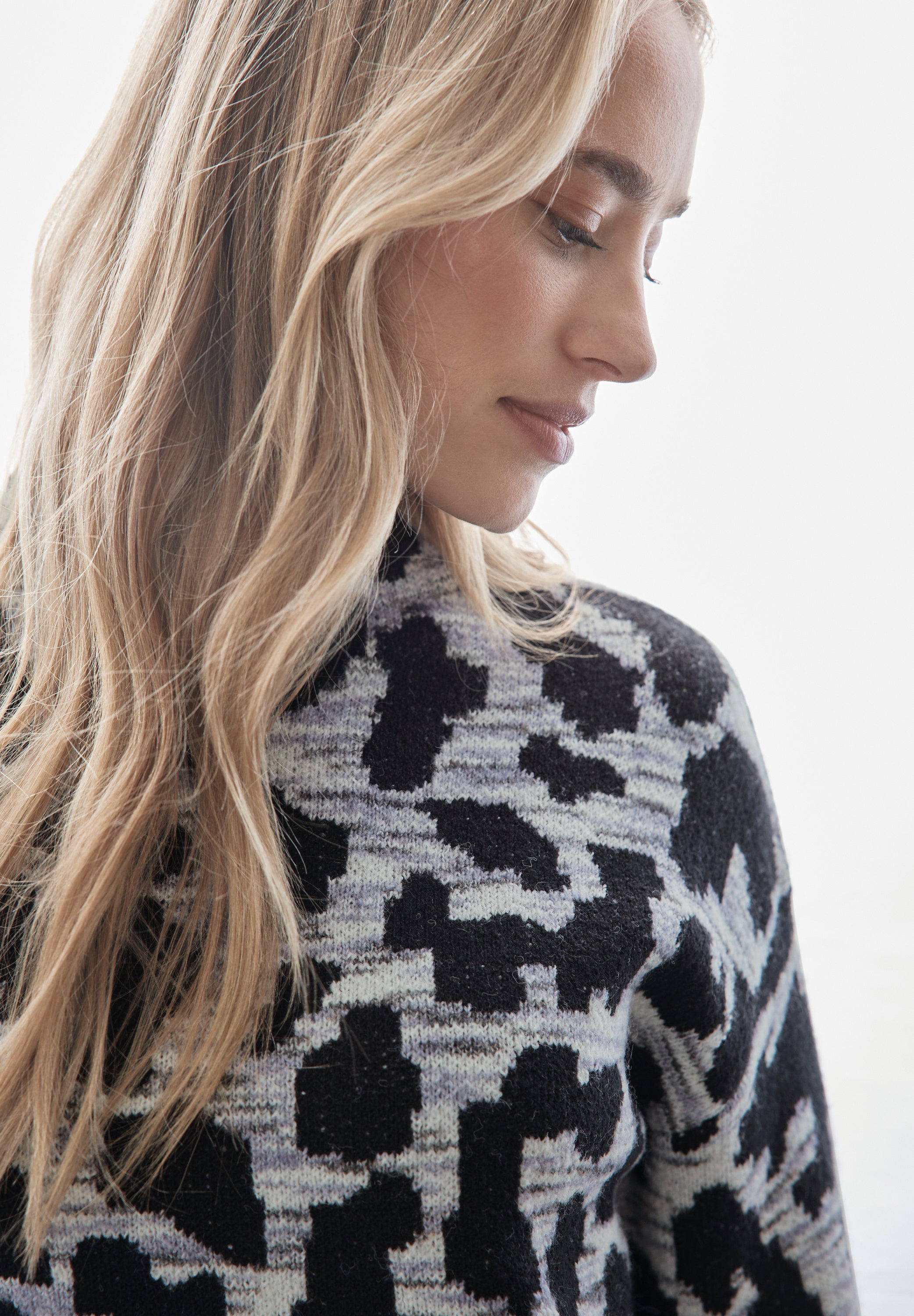 Street One Jacquard Pullover Damen Leo-Muster
