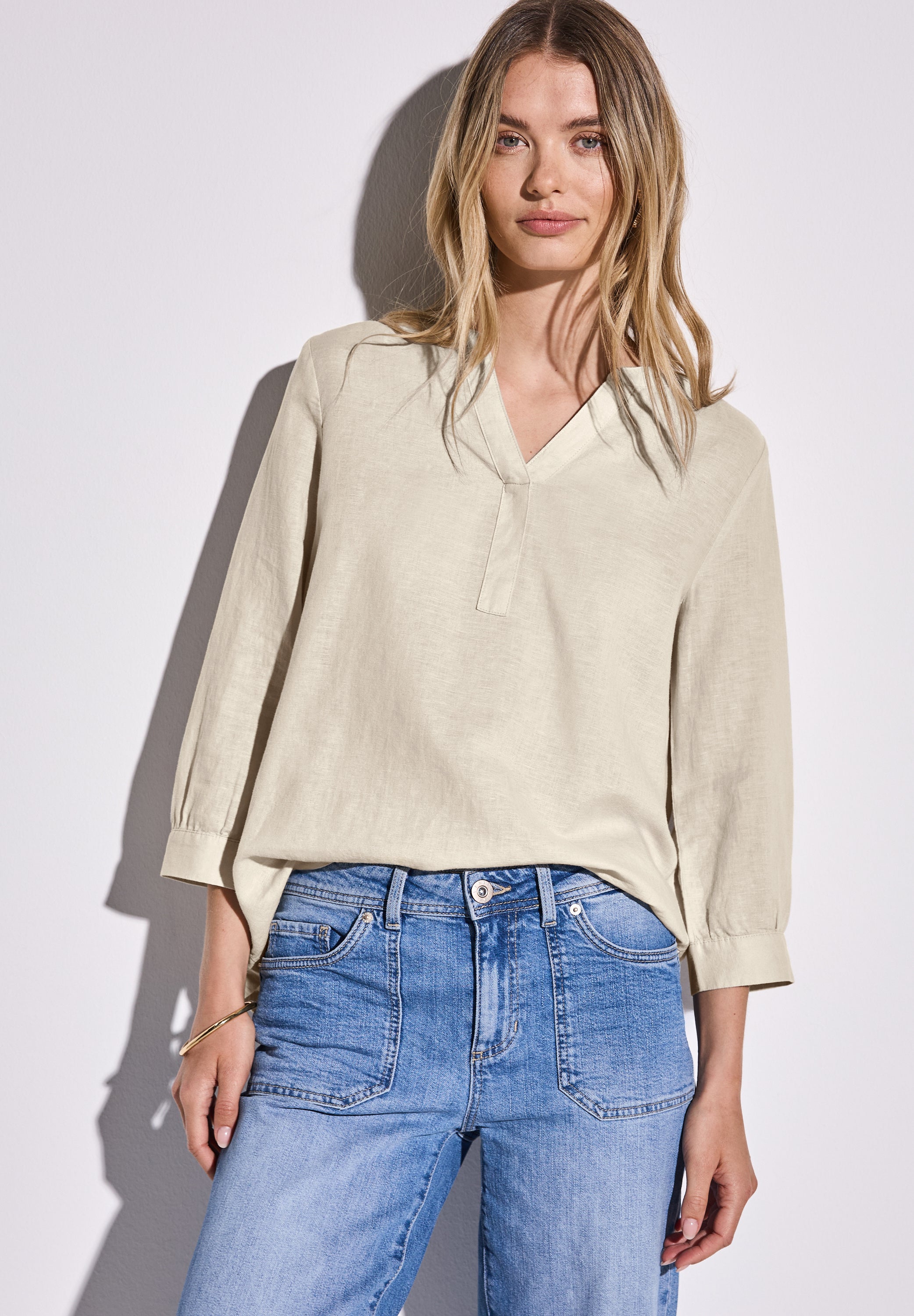 Street One Leinenmix-Bluse Damen lässig elegant