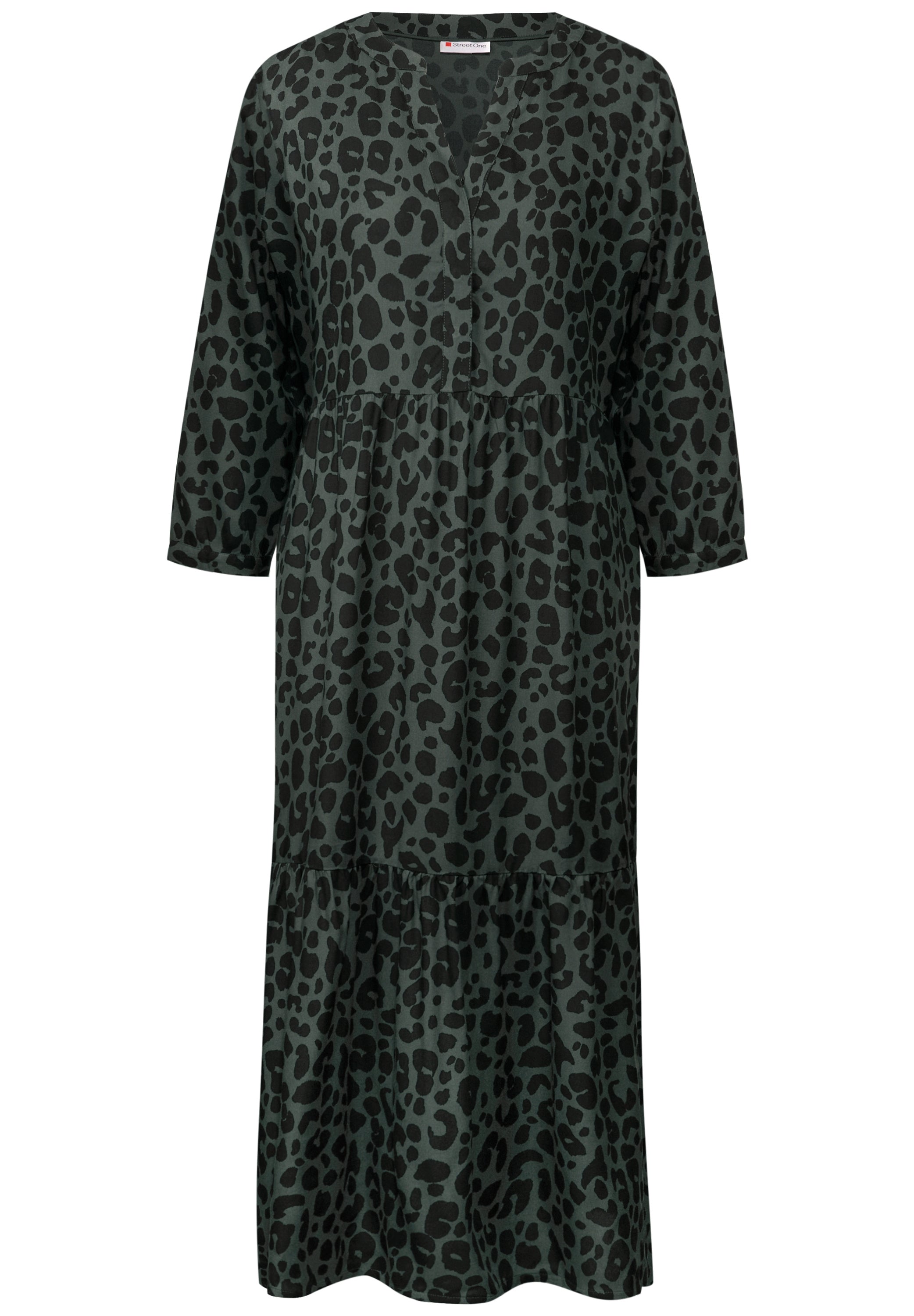 Street One Volant-Kleid Damen Animal Print Sommerkleid