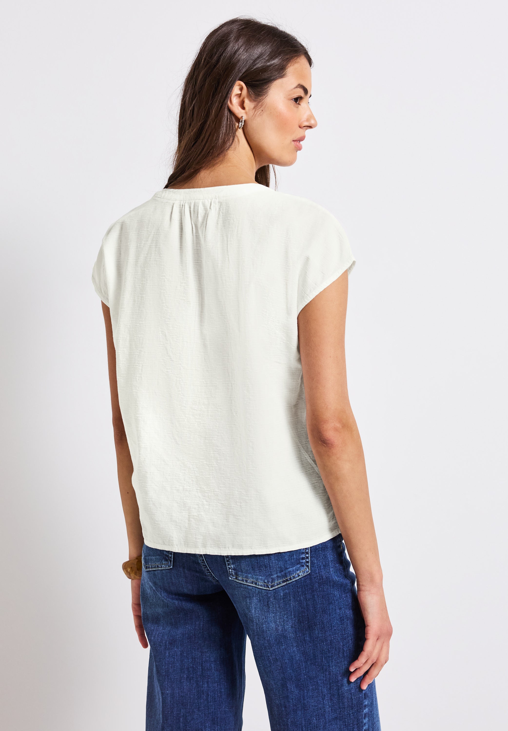 Street One Bluse Damen luftig mit dekorativen Tape-Details