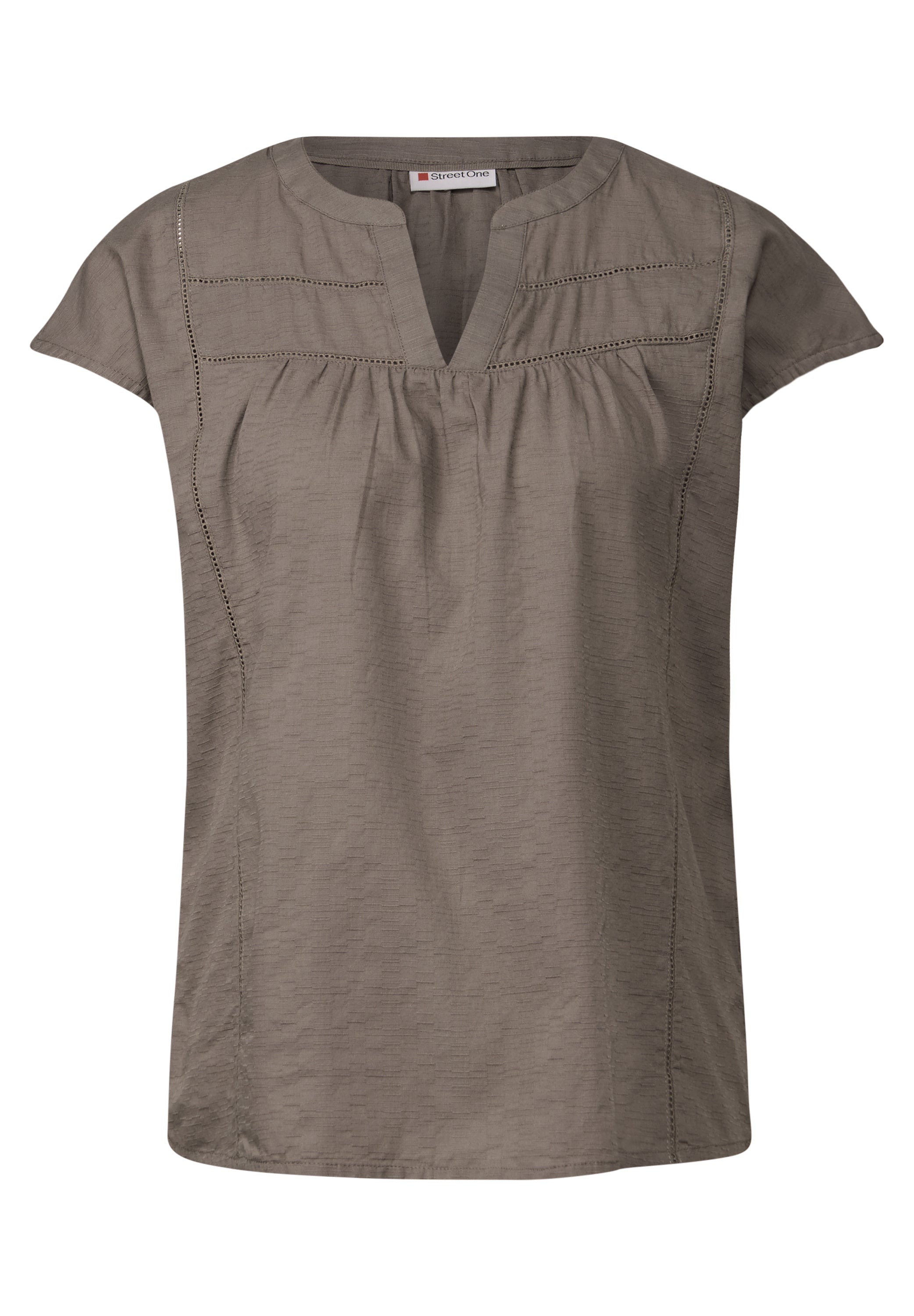 Street One Bluse Damen luftig mit dekorativen Tape-Details