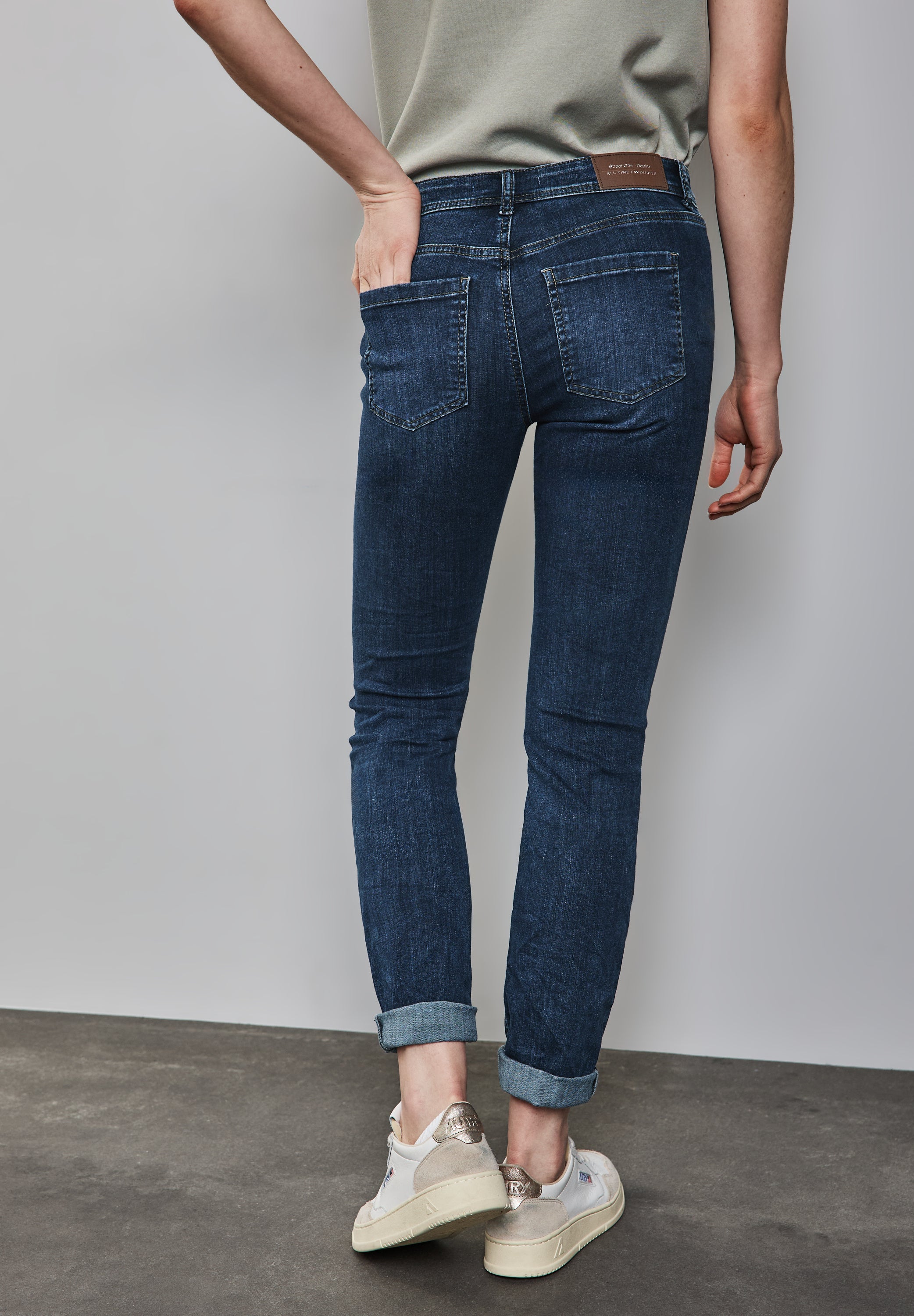 Street One Casual Fit Jeans Damen Slim Legs Mid Waist Baumwollmix