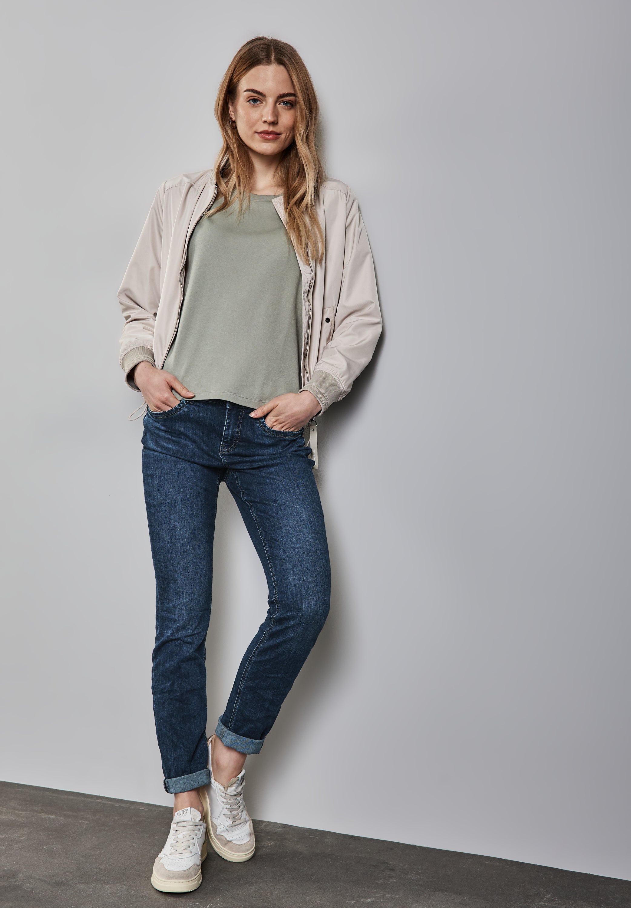 Street One Casual Fit Jeans Damen Slim Legs Mid Waist Baumwollmix