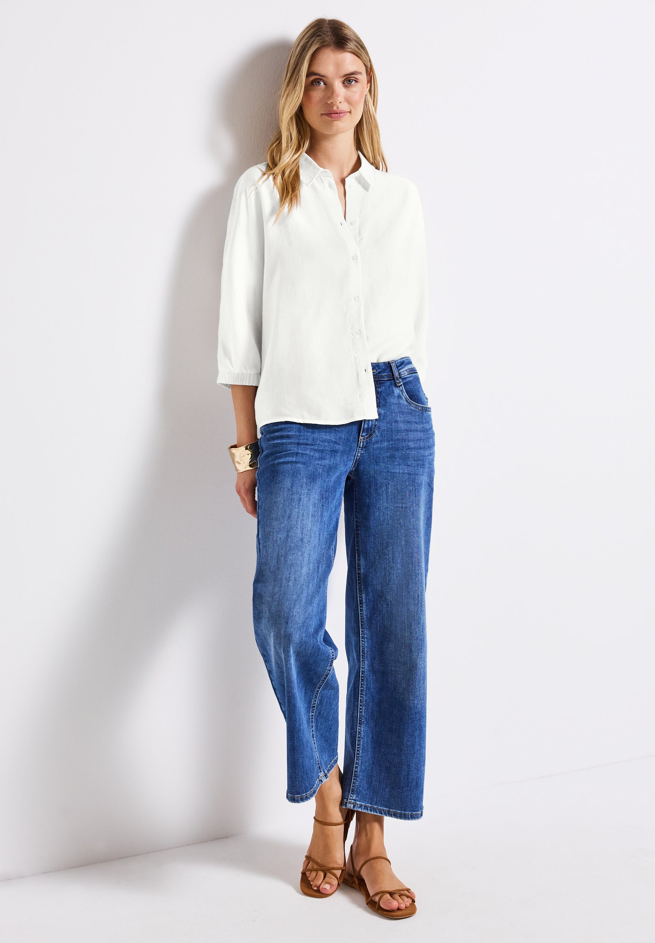 Street One Dolman Hemdbluse Damen Elegante Kurzarmbluse