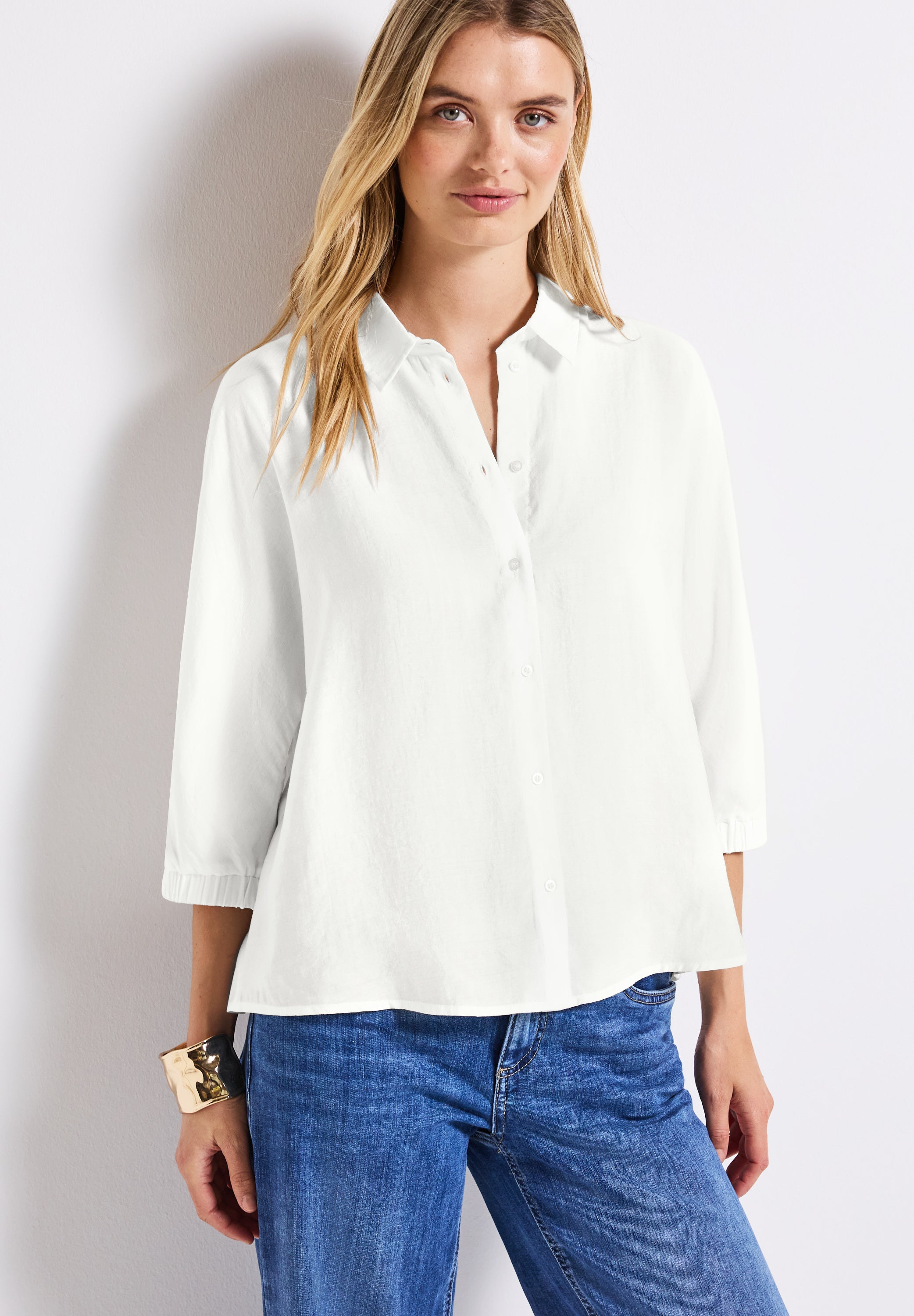 Street One Dolman Hemdbluse Damen Elegante Kurzarmbluse
