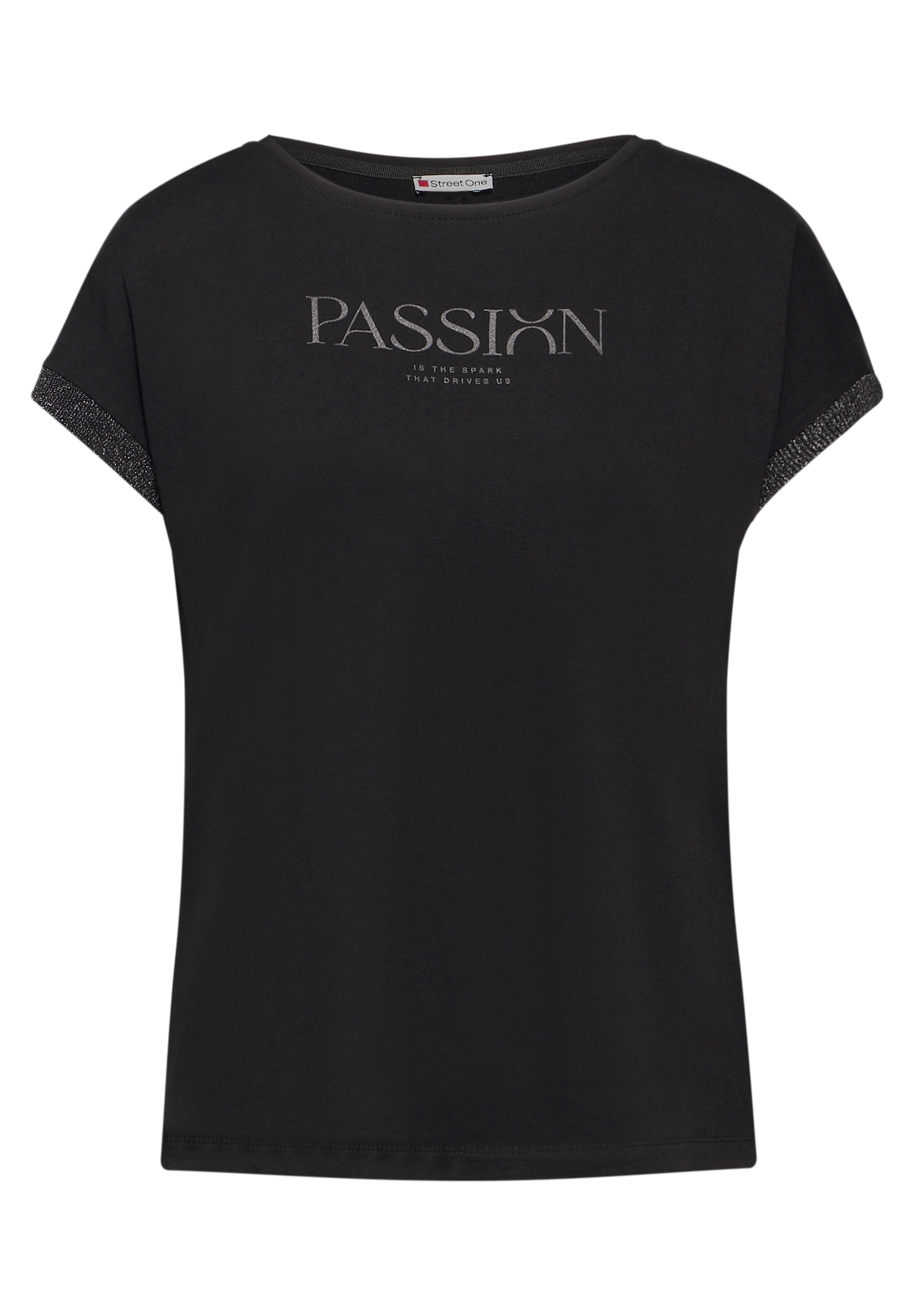 Street One Kurzarmshirt Damen mit Schriftzug Weich und bequem