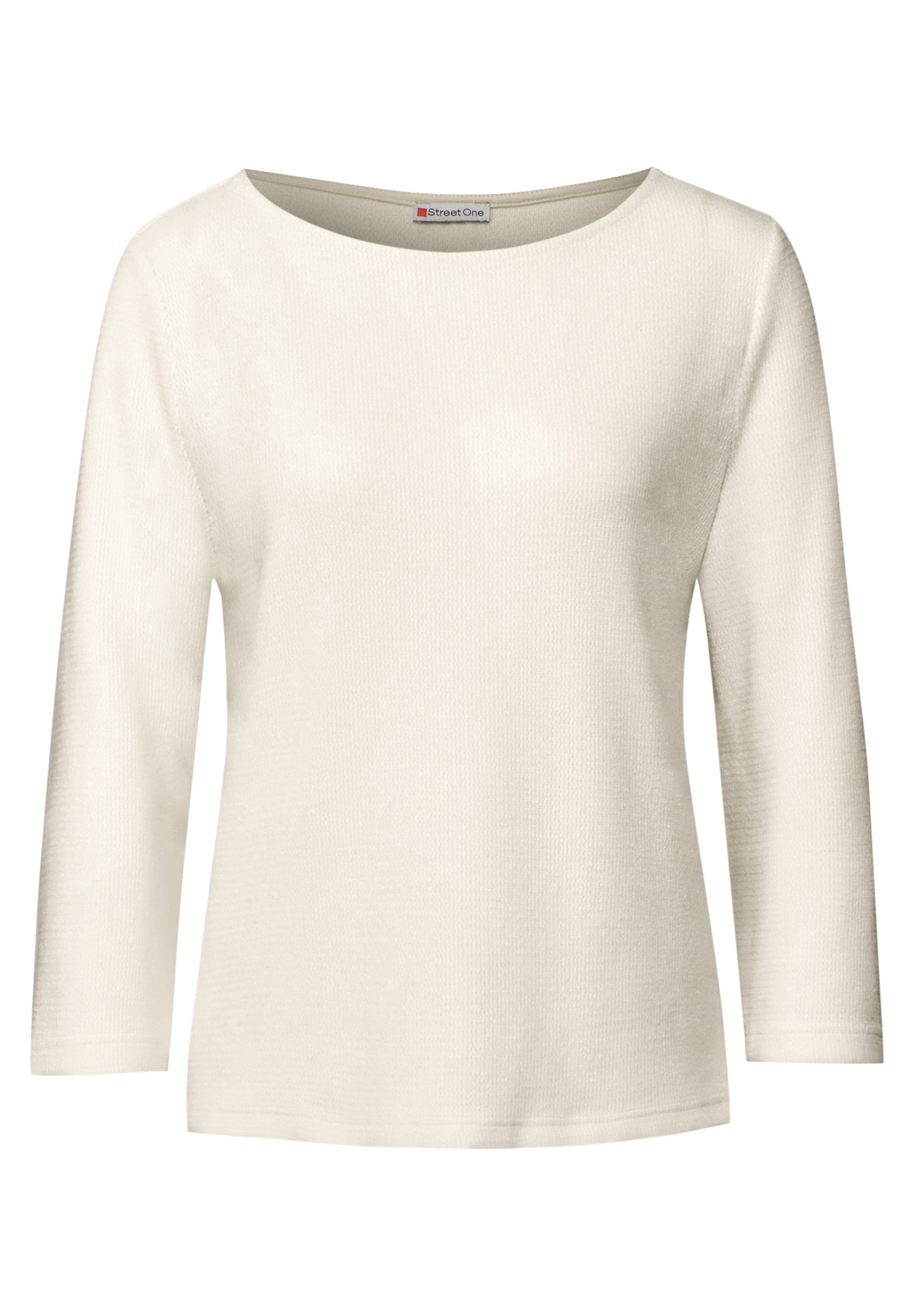 Street One Damen T-Shirt mit U-Boot-Ausschnitt und 3/4-Ärmeln