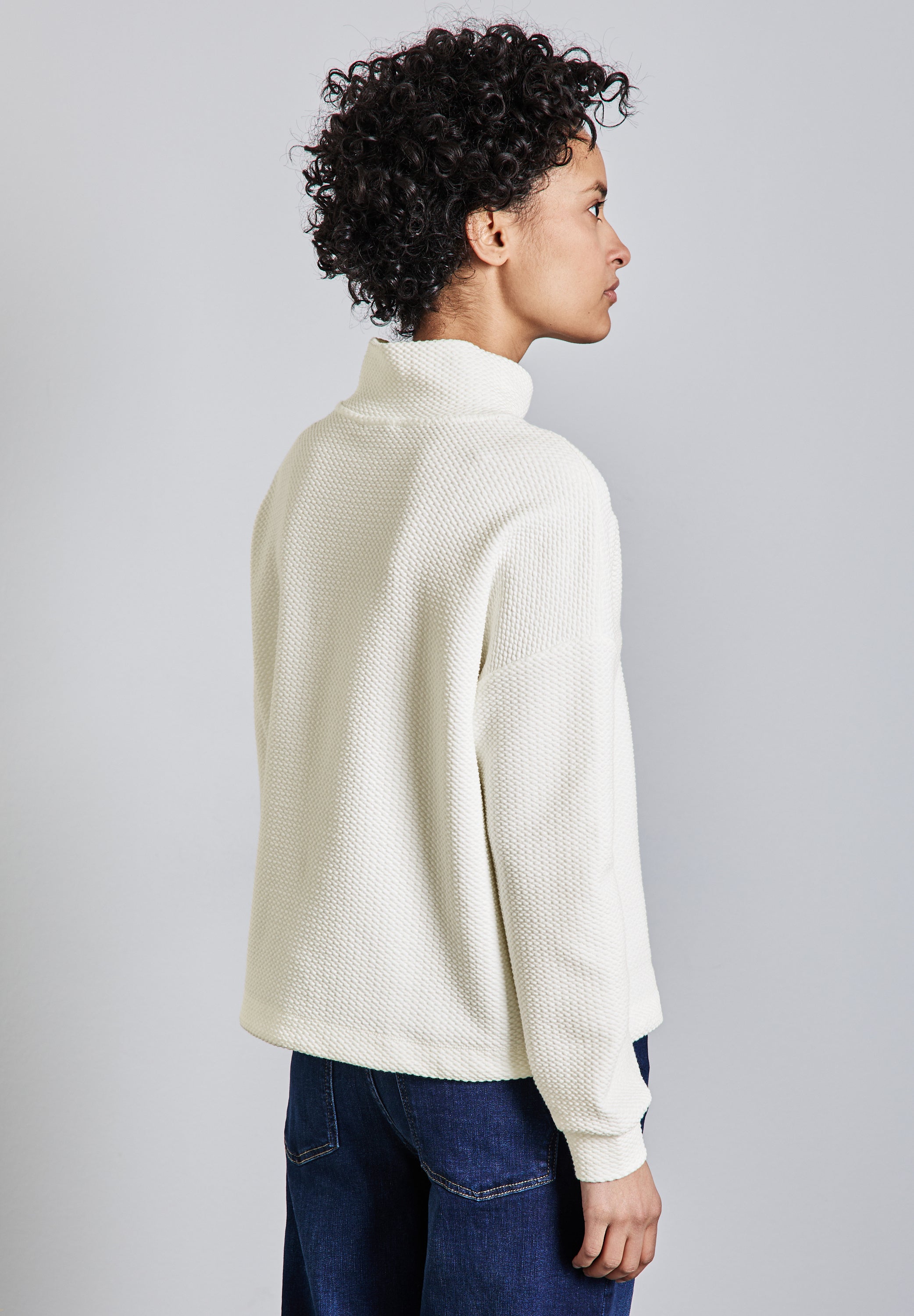 Street One Langarmshirt Damen Turtleneck Stretch Baumwolle