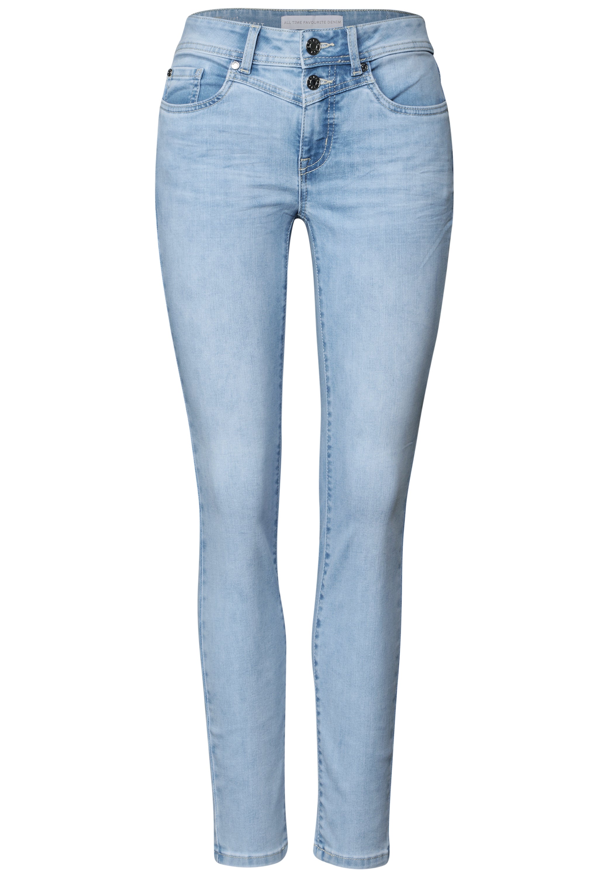 Street One Slim Fit Jeans Damen Mid Waist Slim Legs Stretchanteil