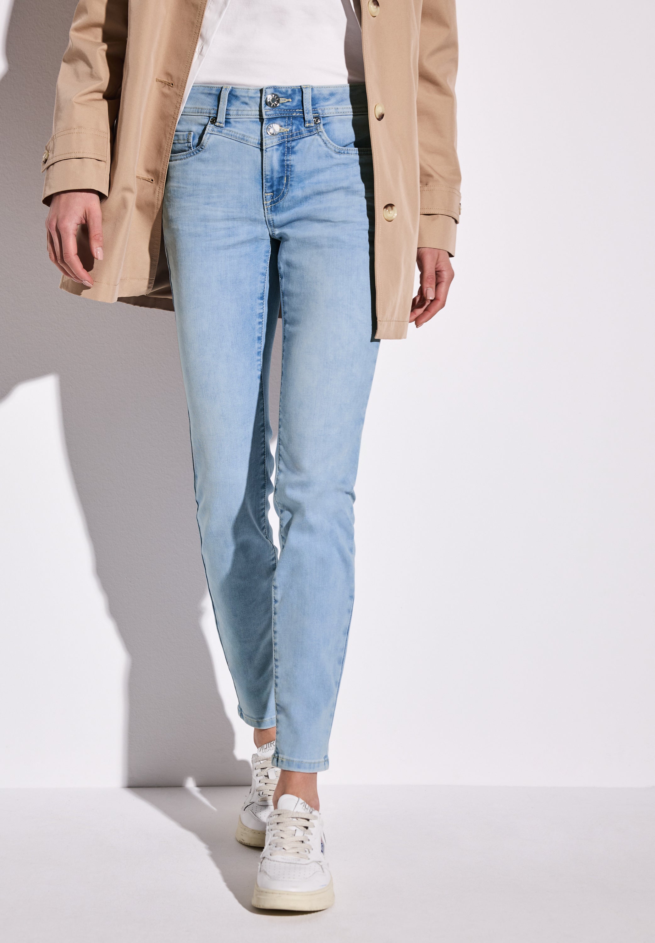 Street One Slim Fit Jeans Damen Mid Waist Slim Legs Stretchanteil