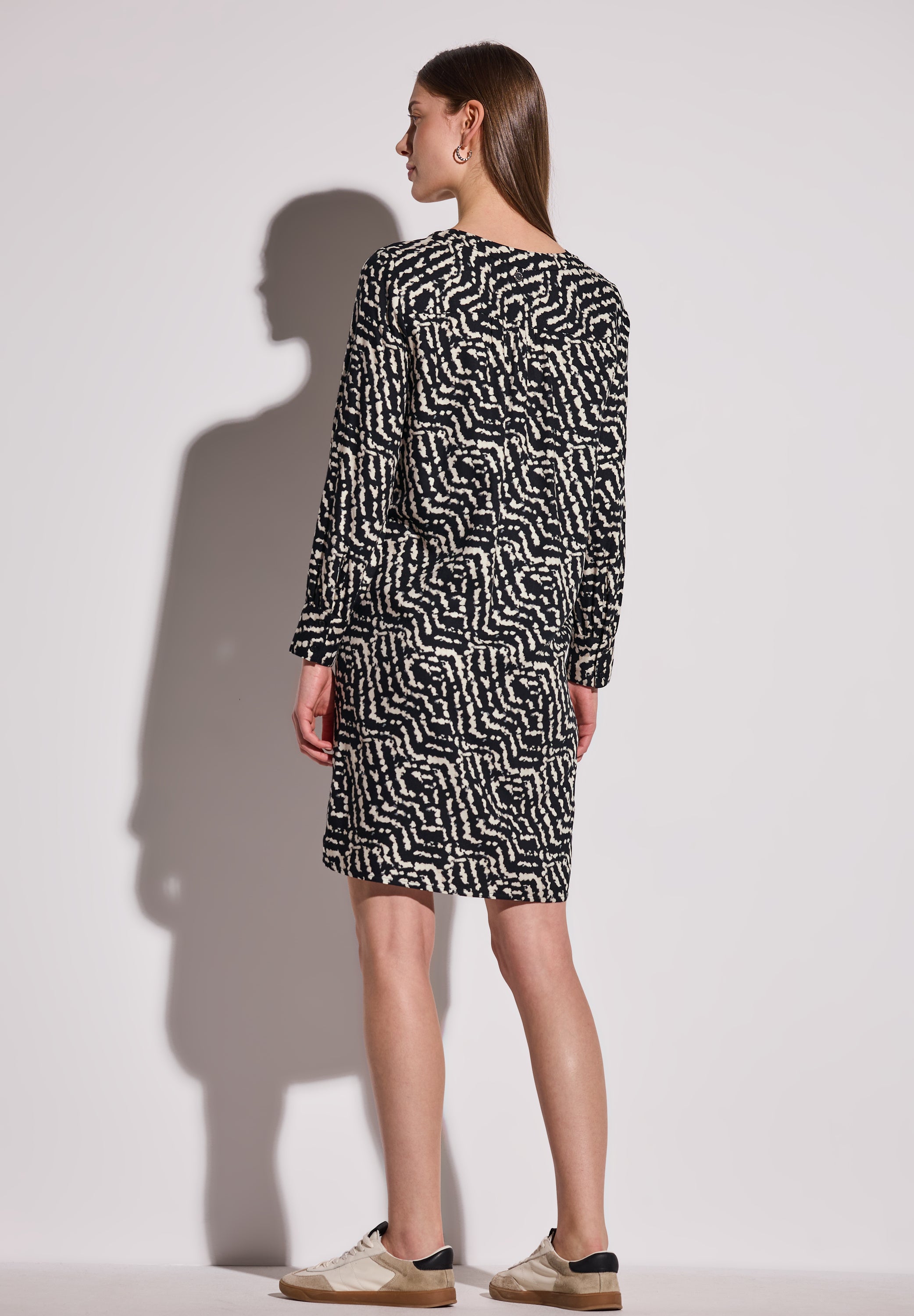 Street One Knielanges Tunika-Kleid Damen Leichtes Grafikmuster