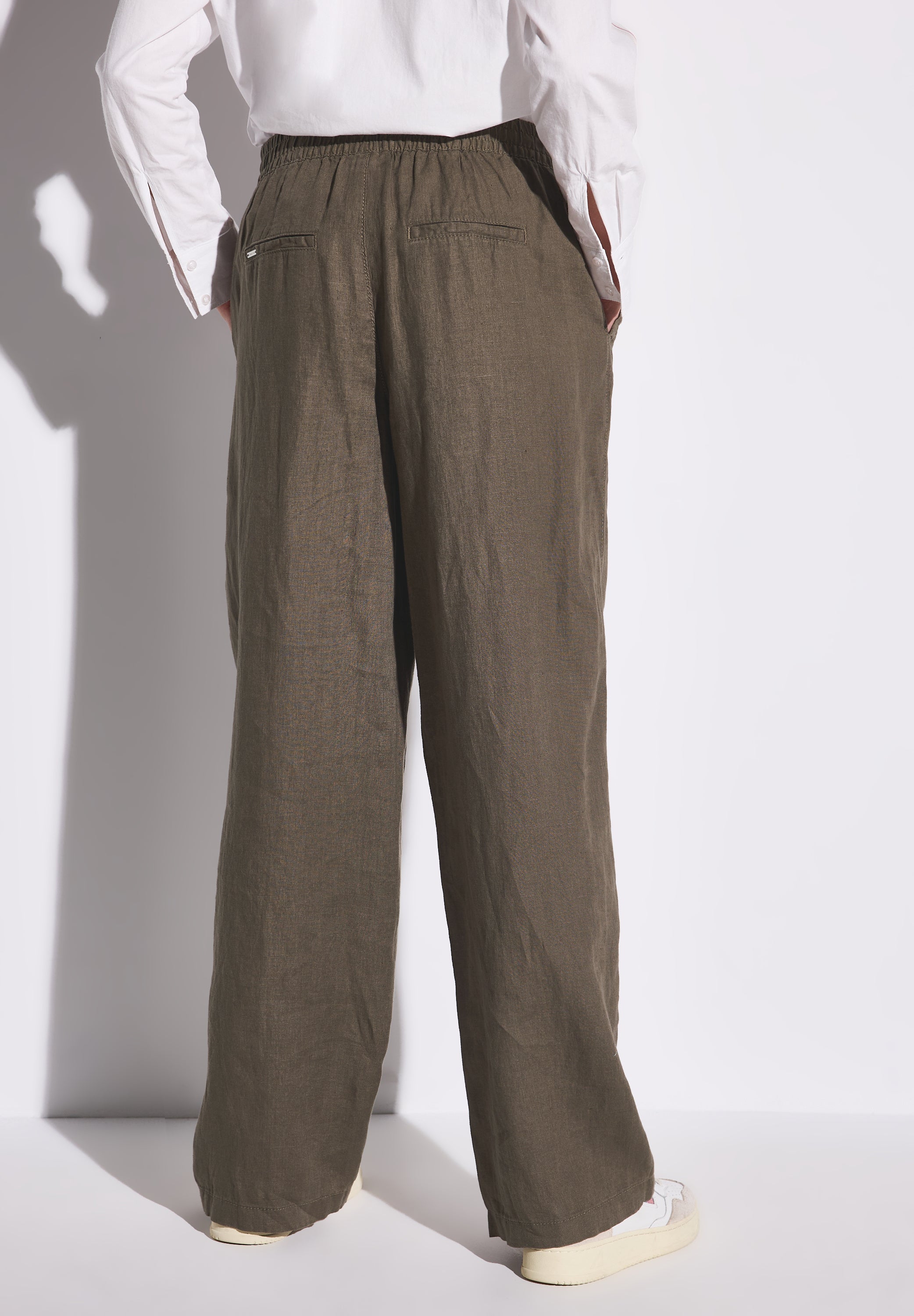 Street One Wide Leg Leinenhose Damen Loose Fit High Waist