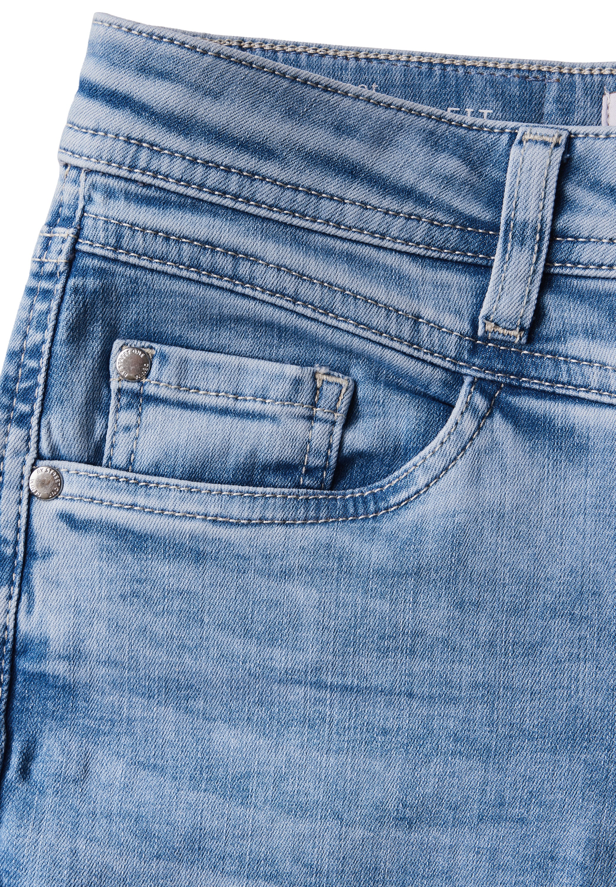 Street One Bootcut Jeans Damen High Waist Slim Fit Stretch