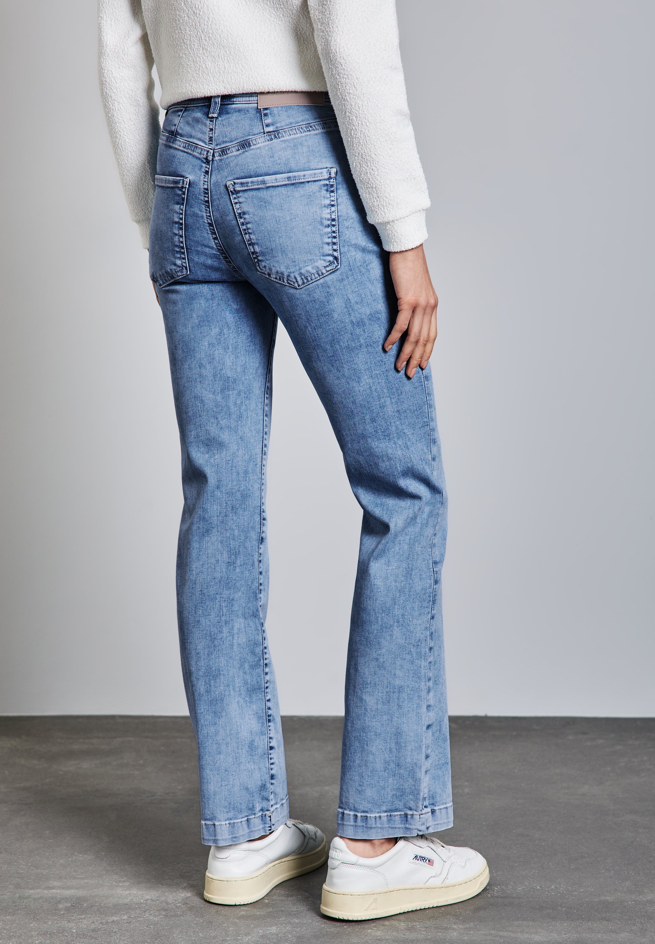 Street One Bootcut Jeans Damen High Waist Slim Fit Stretch