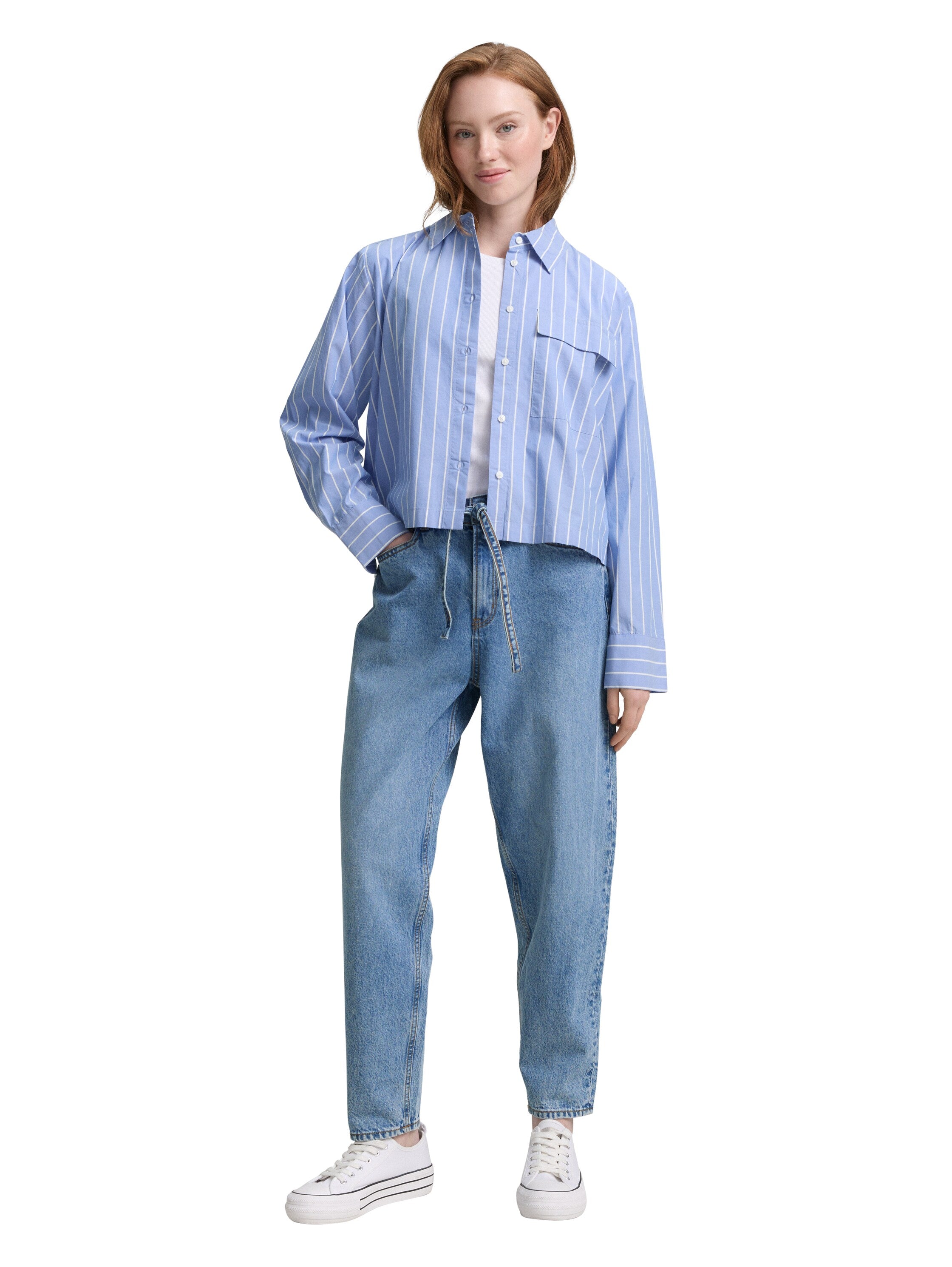 Tom Tailor Denim High Waist Jeanshose mit Gürtel für Damen