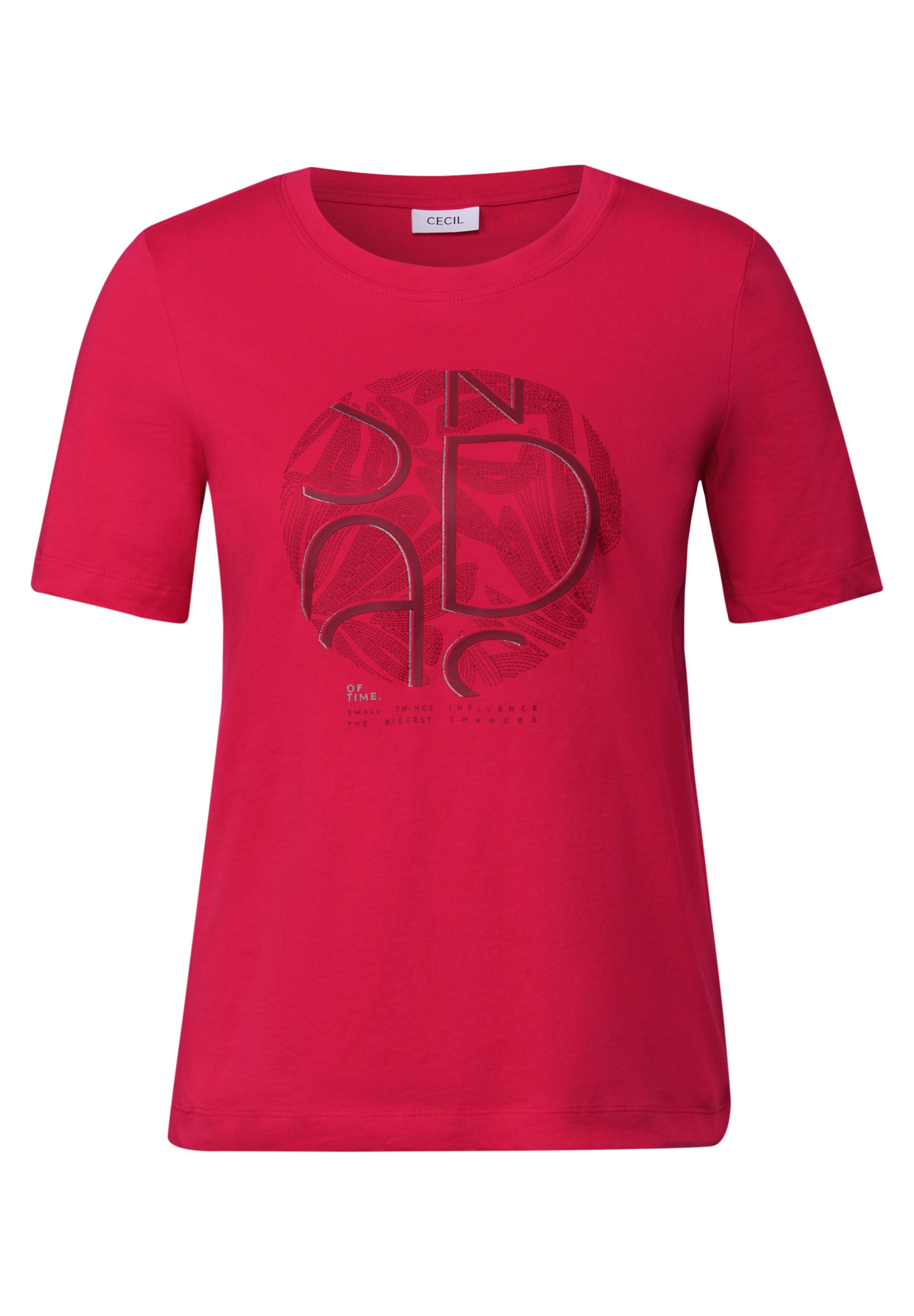 CECIL Damen T-Shirt mit Rundhalsausschnitt und Artwork Print