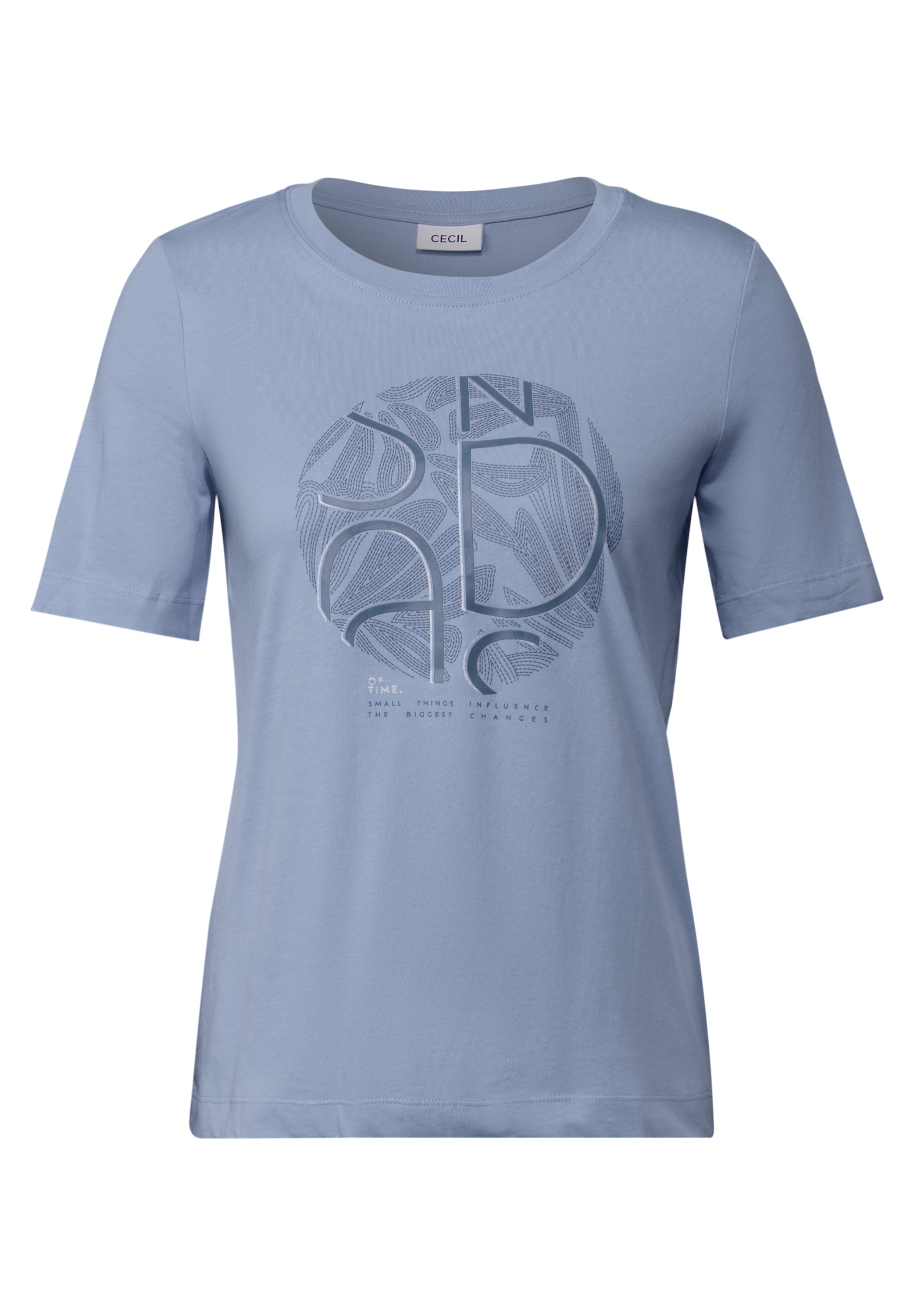 CECIL Damen T-Shirt mit Rundhalsausschnitt und Artwork Print
