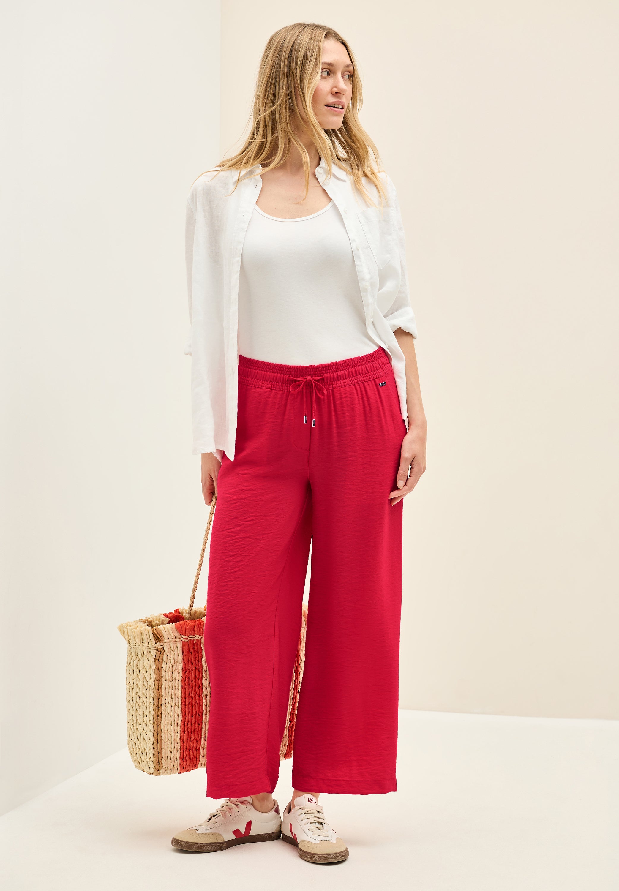 CECIL Wide Leg Hose Damen Loose Fit High Waist Elastischer Bund