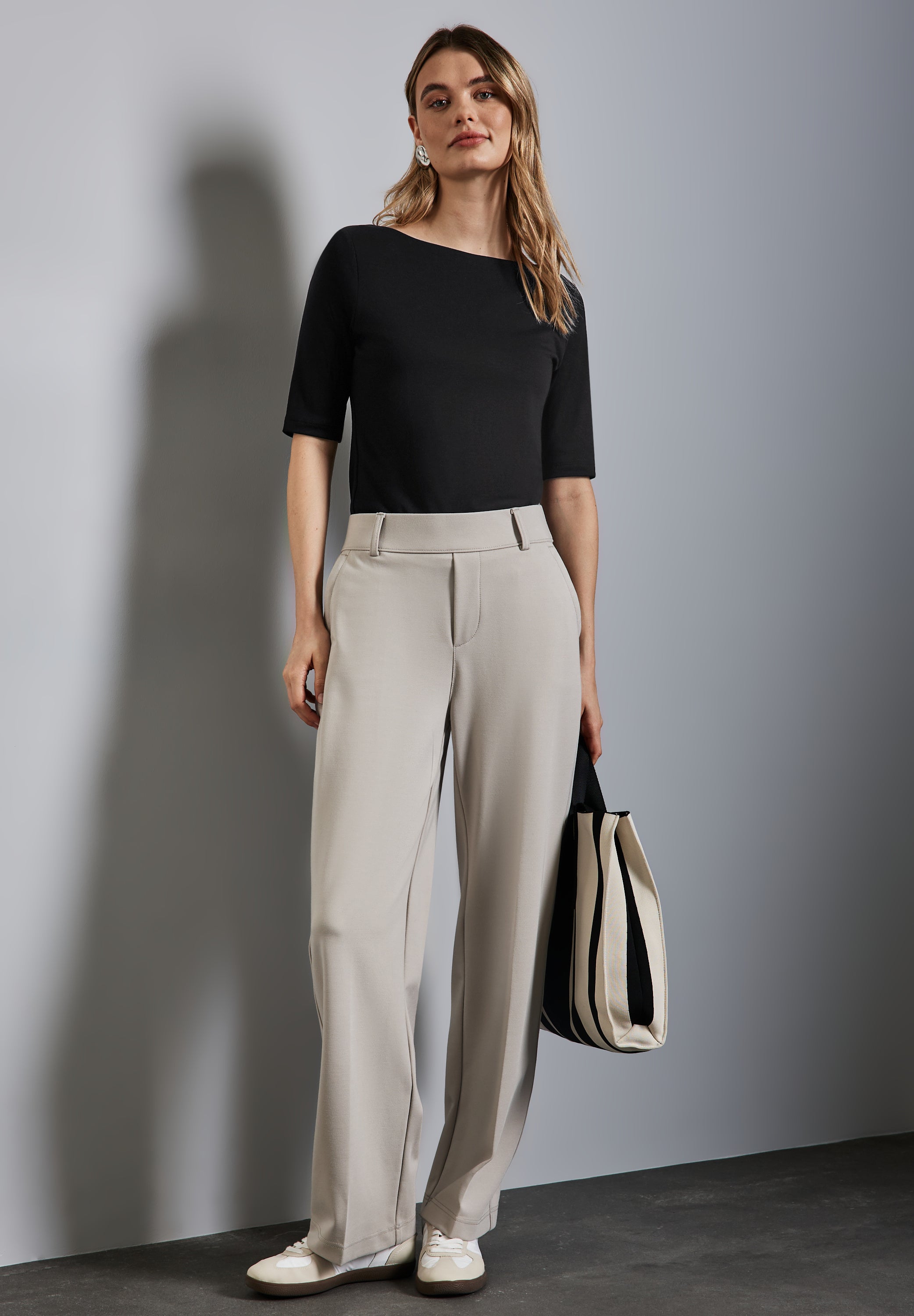 Street One Lanea Damen Kurzarm T-Shirt mit U-Boot-Ausschnitt