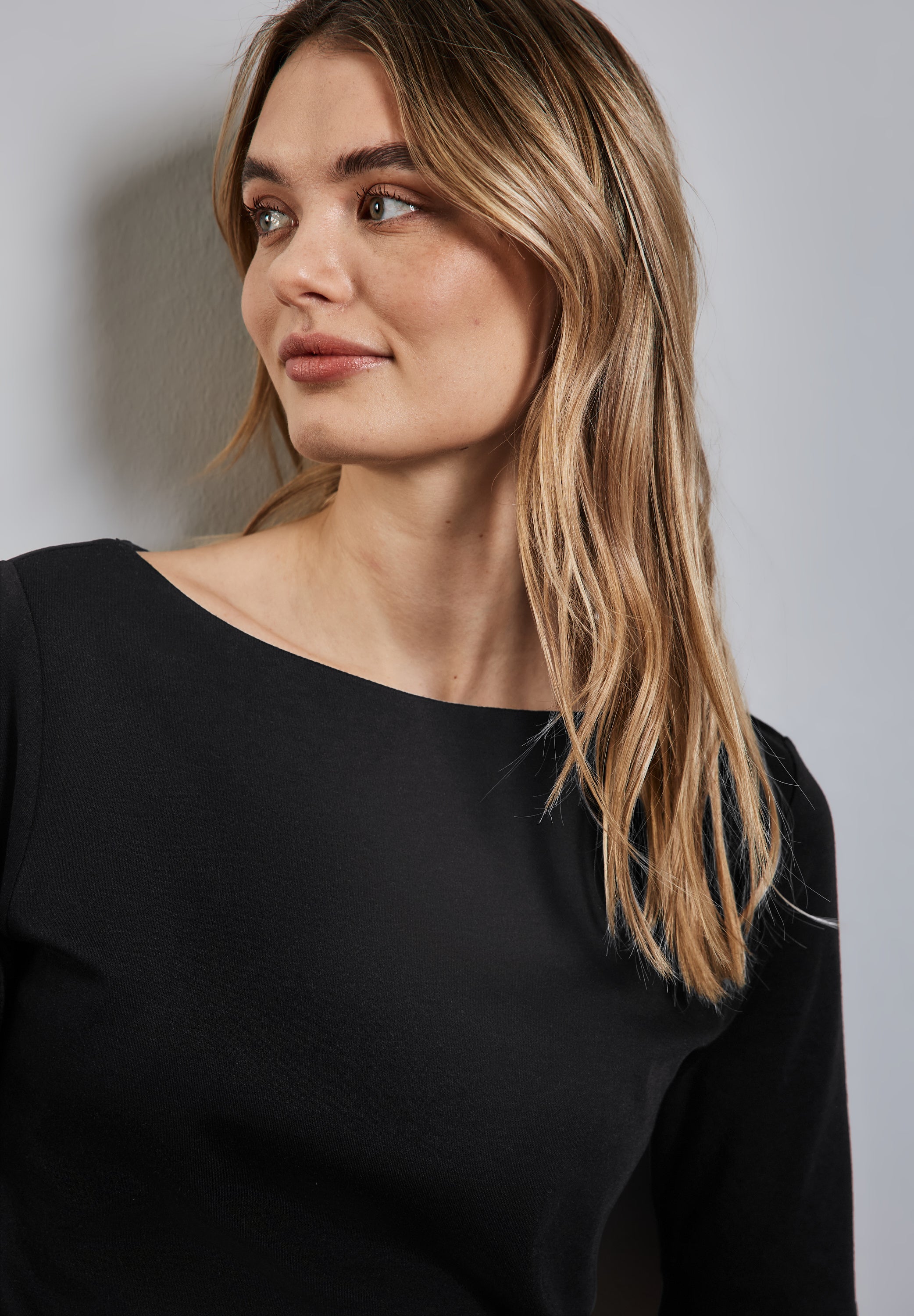 Street One Lanea Damen Kurzarm T-Shirt mit U-Boot-Ausschnitt