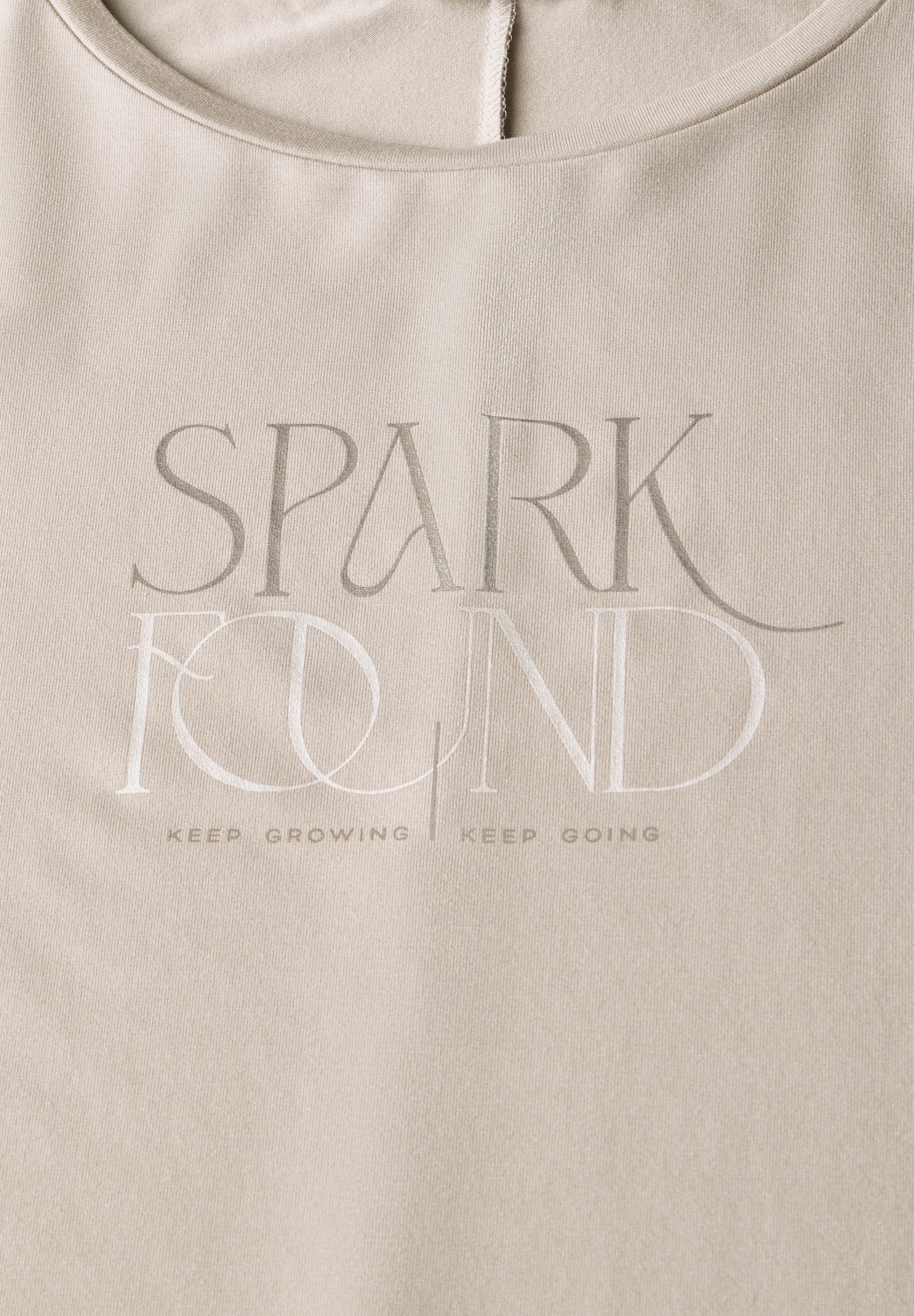 Street One Damen T-Shirt mit Wording-Print und dropped shoulders